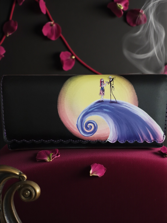 Loungefly Disney Nightmare Before Christmas Jack and Sally Spiral Hill Wallet