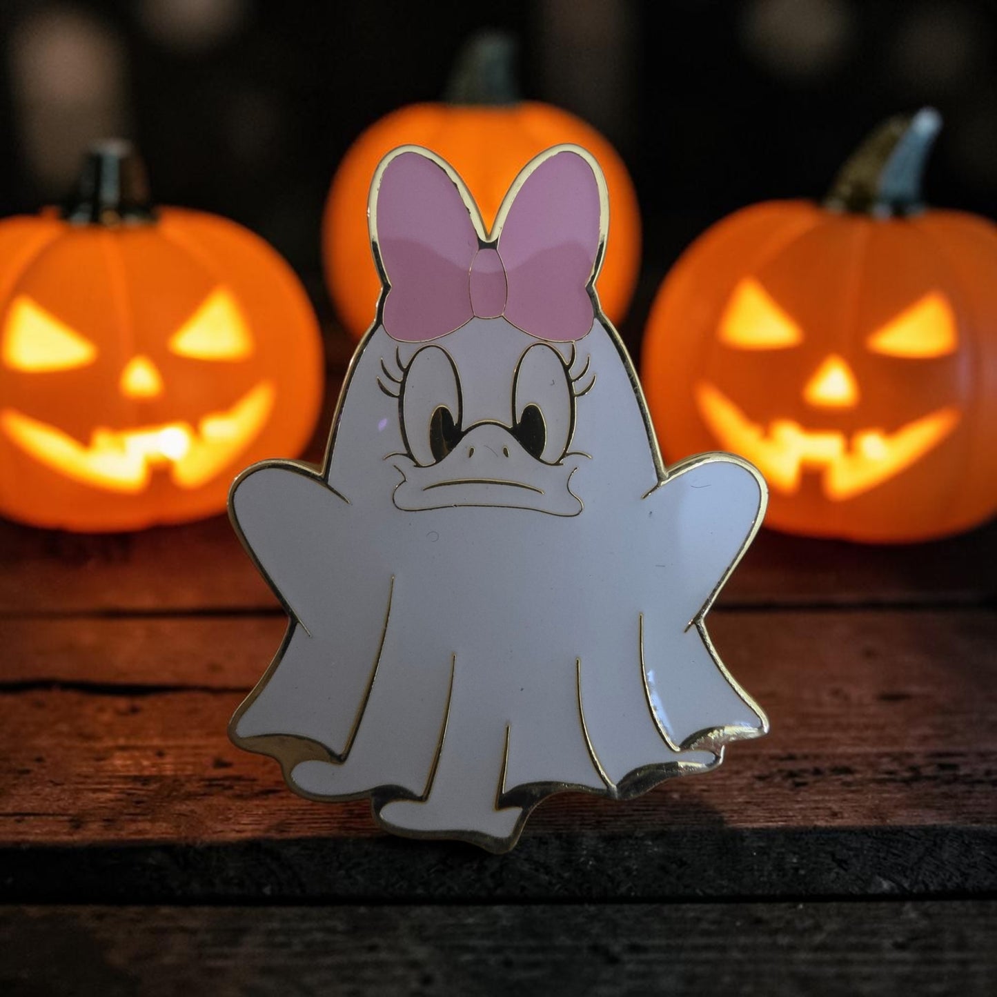 Loungefly Disney Mickey and Friends as Ghosts, Glow in the Dark Mystery Pins