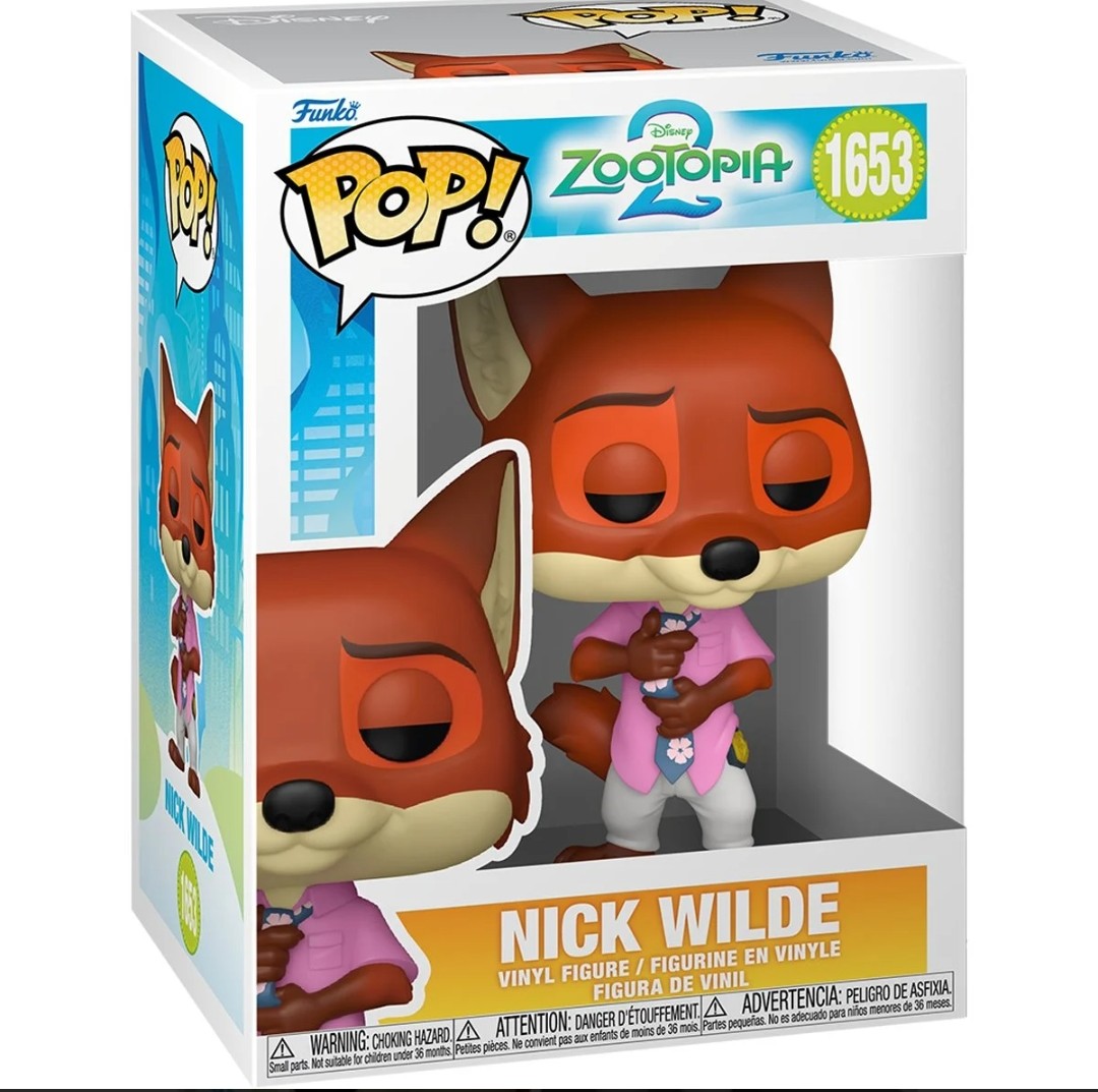 Funko Pop Disney Zootopia 2 Nick Wilde, Judy Hopps and Gazelle Pop Figures
