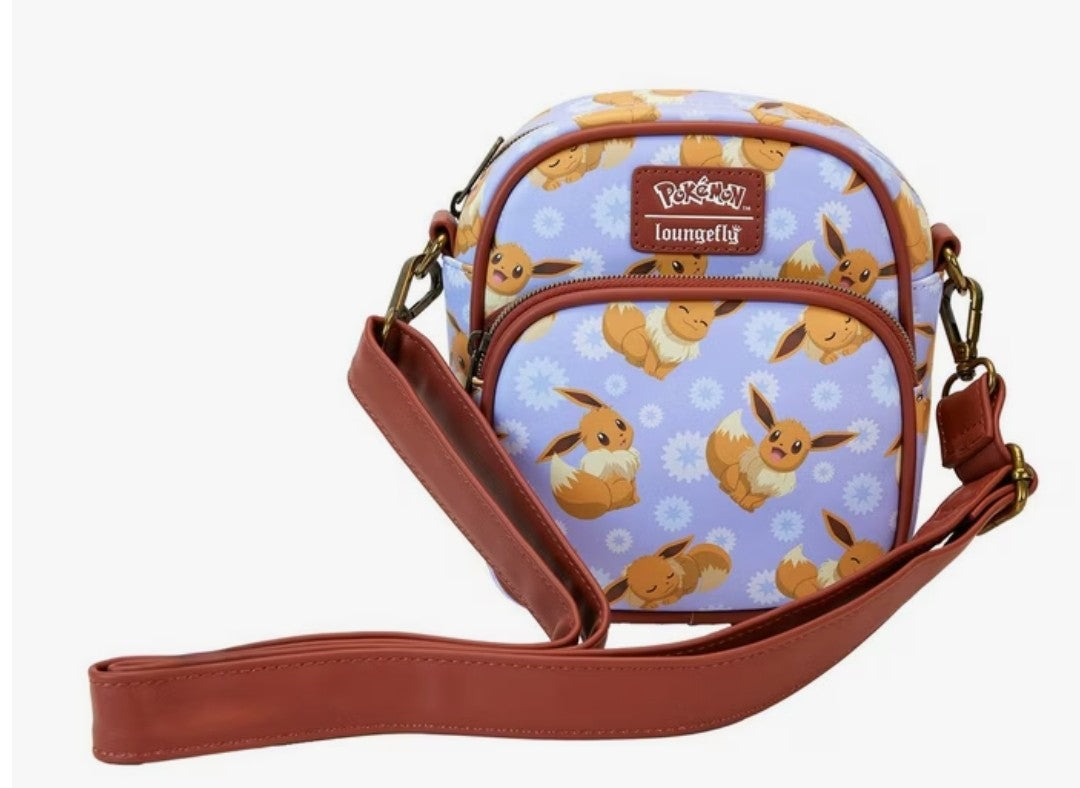 Loungefly Pokemon Eevee Floral Passport Crossbody Bag Exclusive