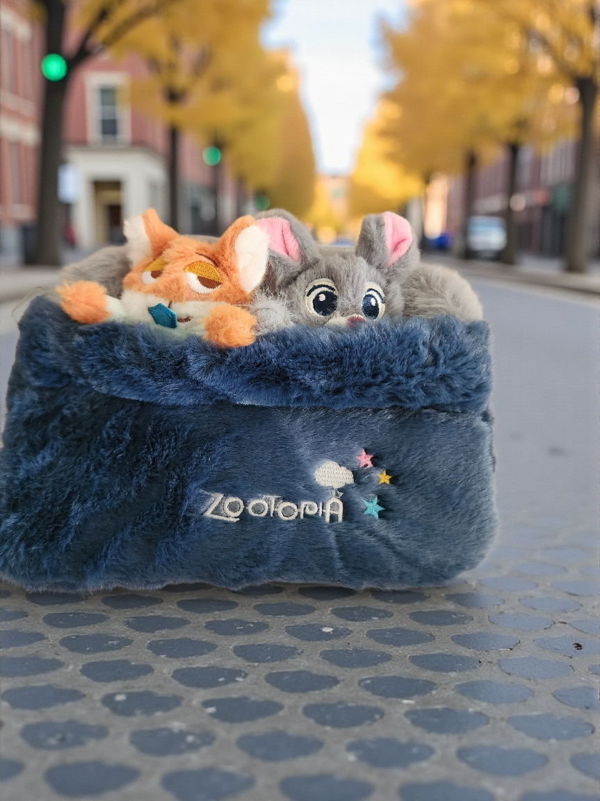 Disney Zootopia Nick and Judy Plush Crossbody Bag