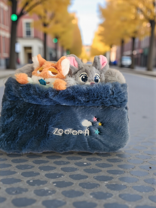 Disney Zootopia Nick and Judy Plush Crossbody Bag