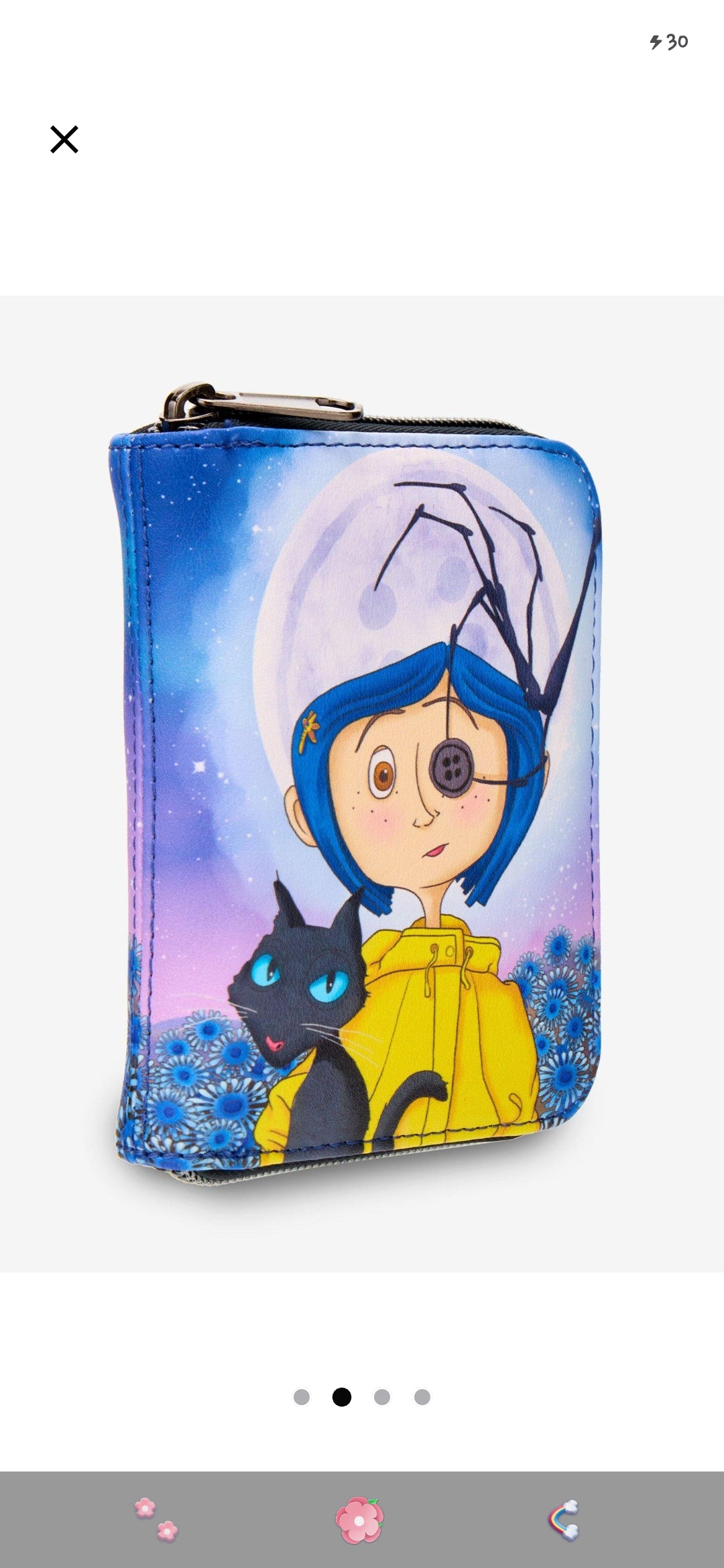 Loungefly Disney Coraline Button Eye Flower Wallet