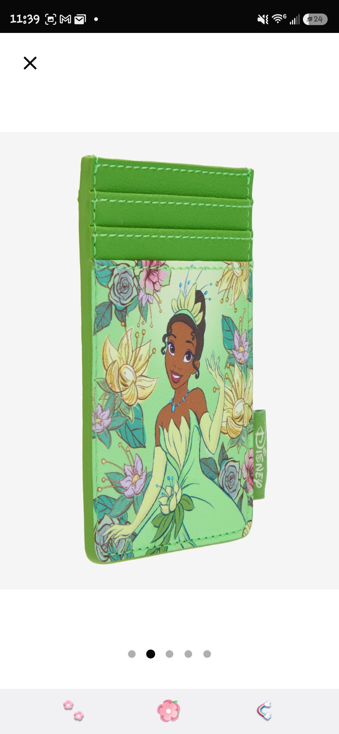 Loungefly Disney Princess Tiana Floral Card Holder