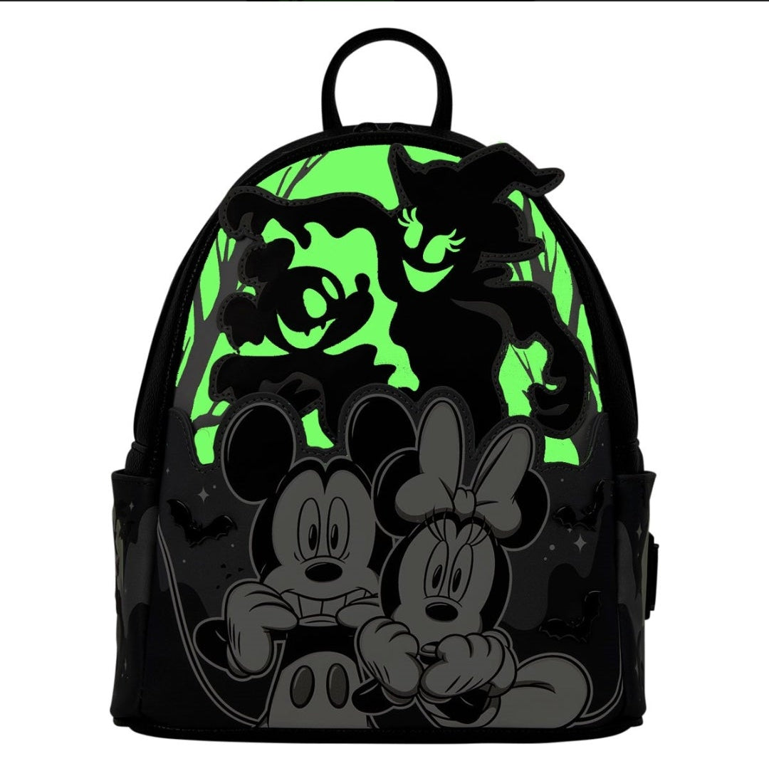 Loungefly Disney Mickey & Minnie Ghost Light-Up Glow-in-the-Dark Mini-Backpack