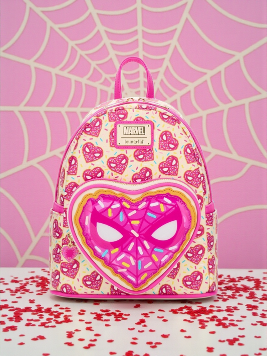 Loungefly Marvel Spiderman Valentine's Donut Exclusive Backpack