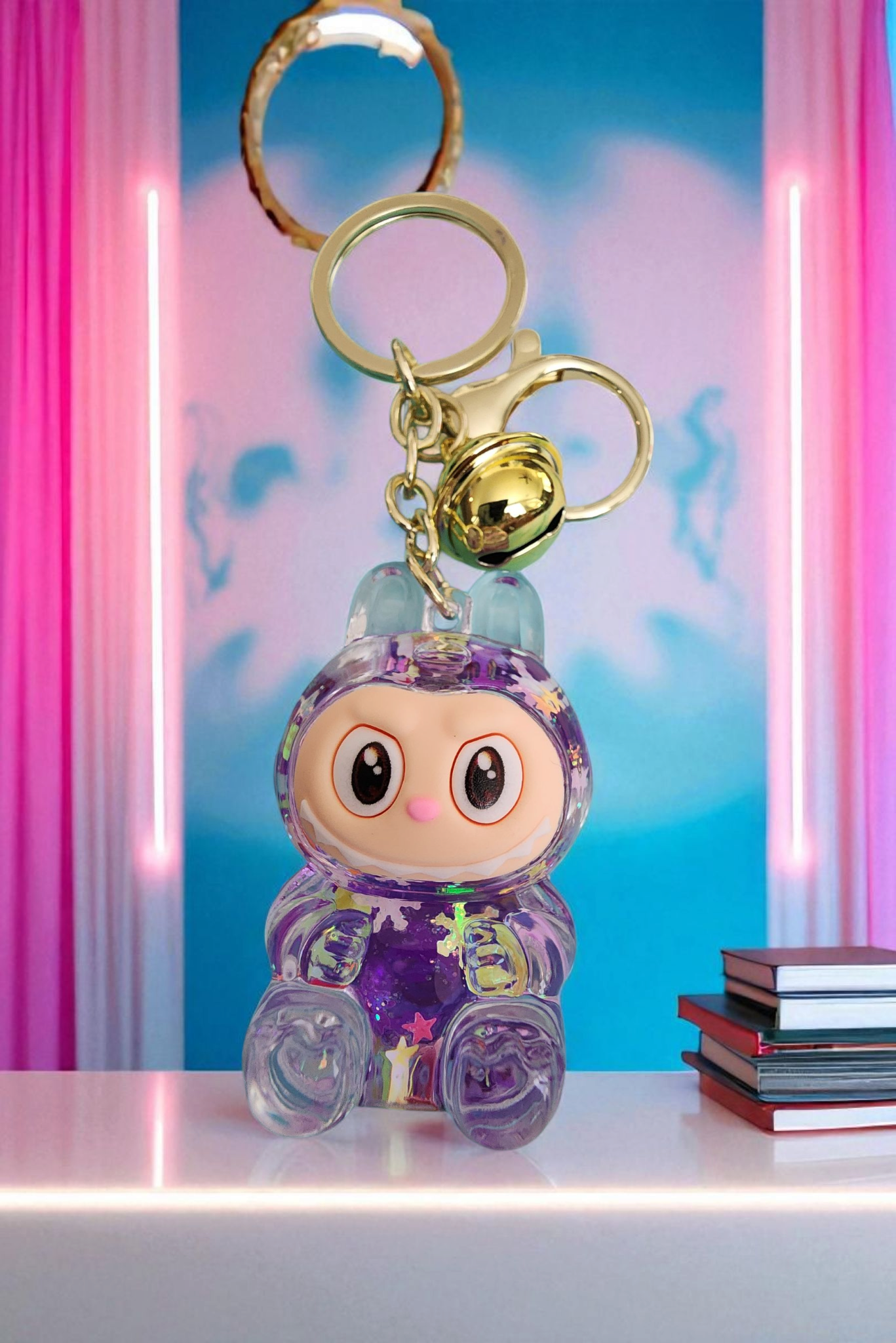 Labubu Glitter 3D Keychains