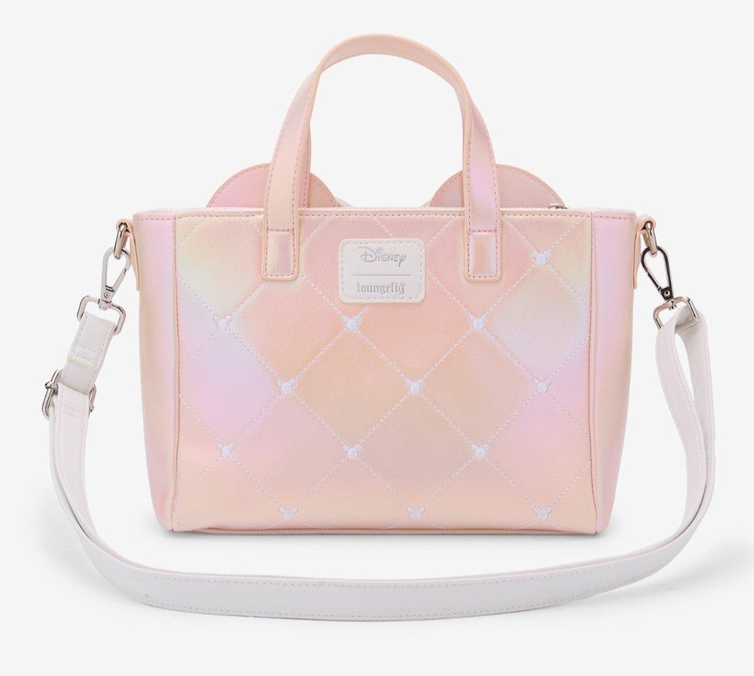 Loungefly Disney Minnie Mouse Pearlescent Pink Mini Handbag