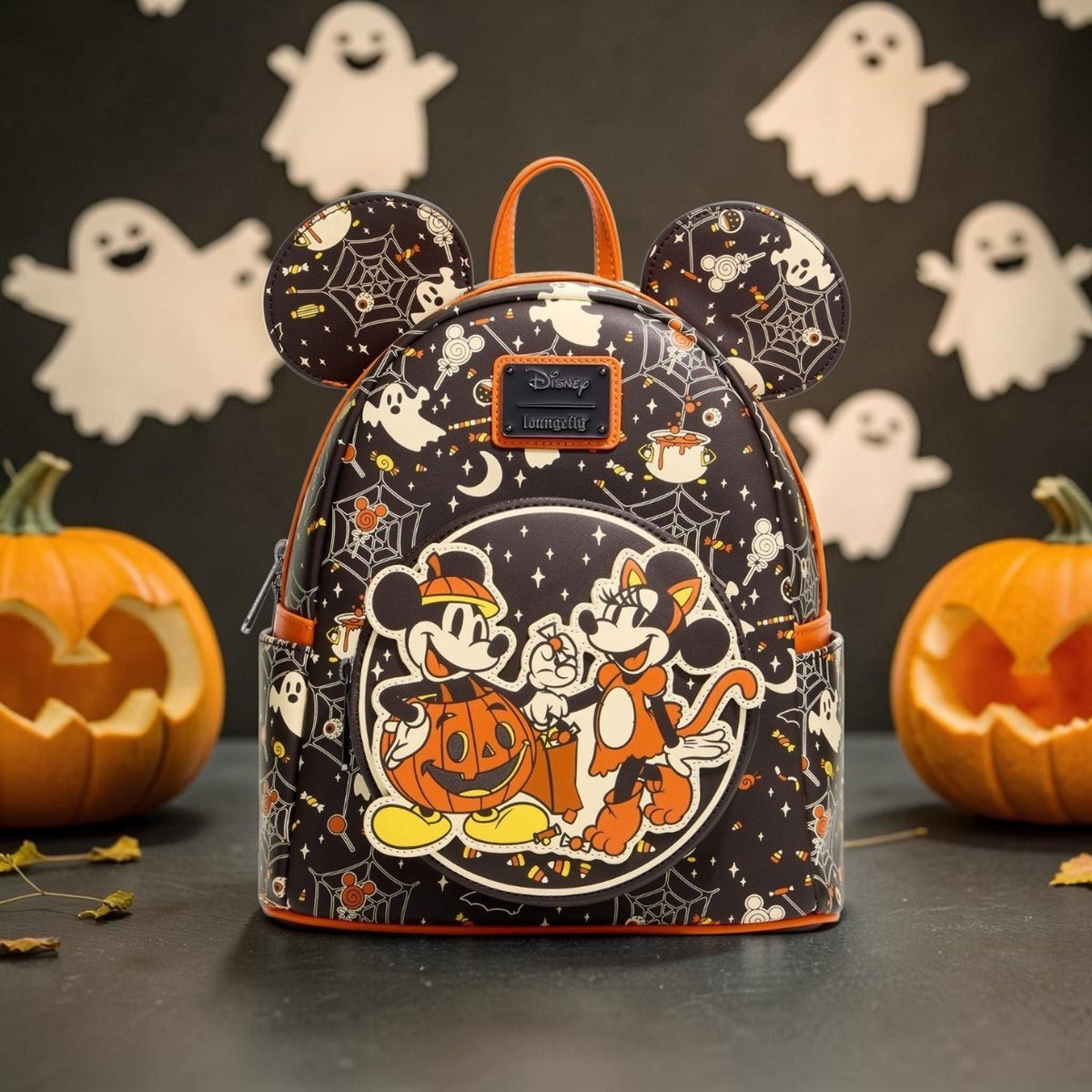 Loungefly Disney Mickey and Minnie Halloween Costumes Glow in the Dark Backpack