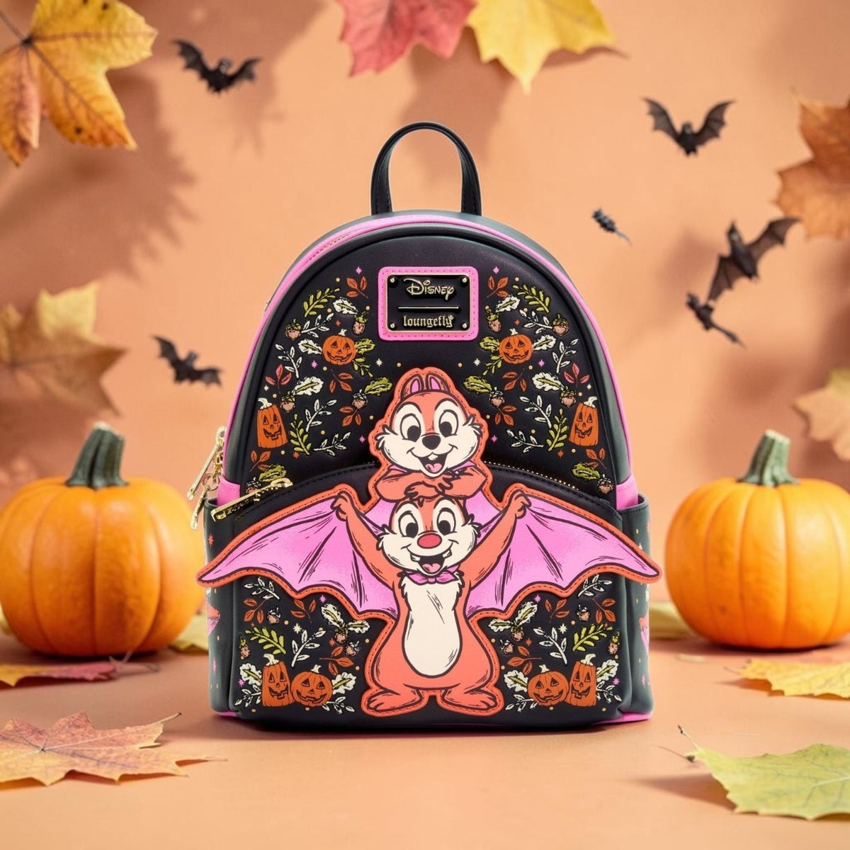 Loungefly Disney Chip 'n' Dale Halloween Bat Backpack