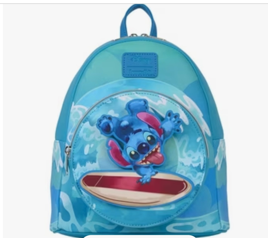 Loungefly Disney Lilo and Stitch Spinning Stitch Surfer Backpack