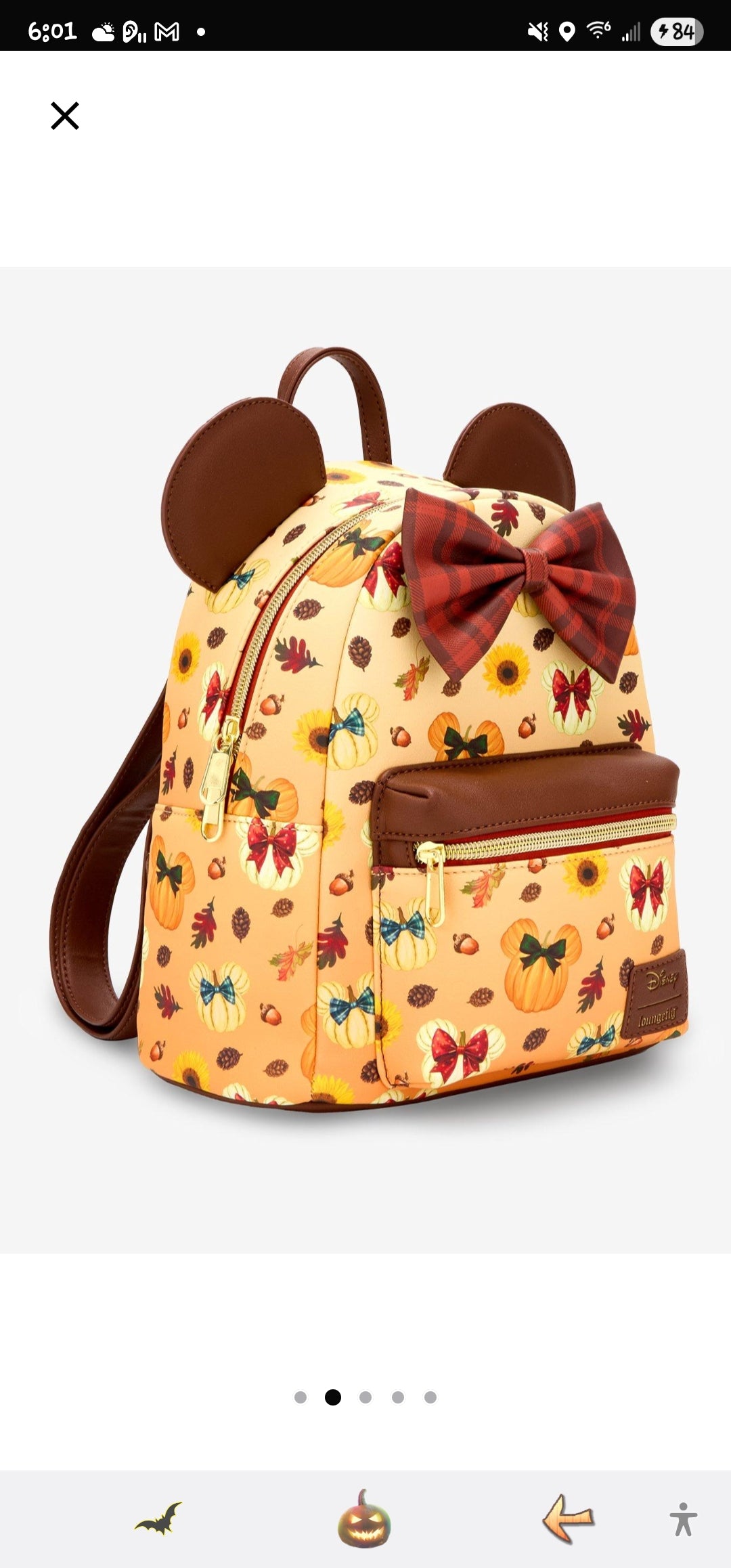 Loungefly Disney Minnie Mouse Fall Ears Backpack