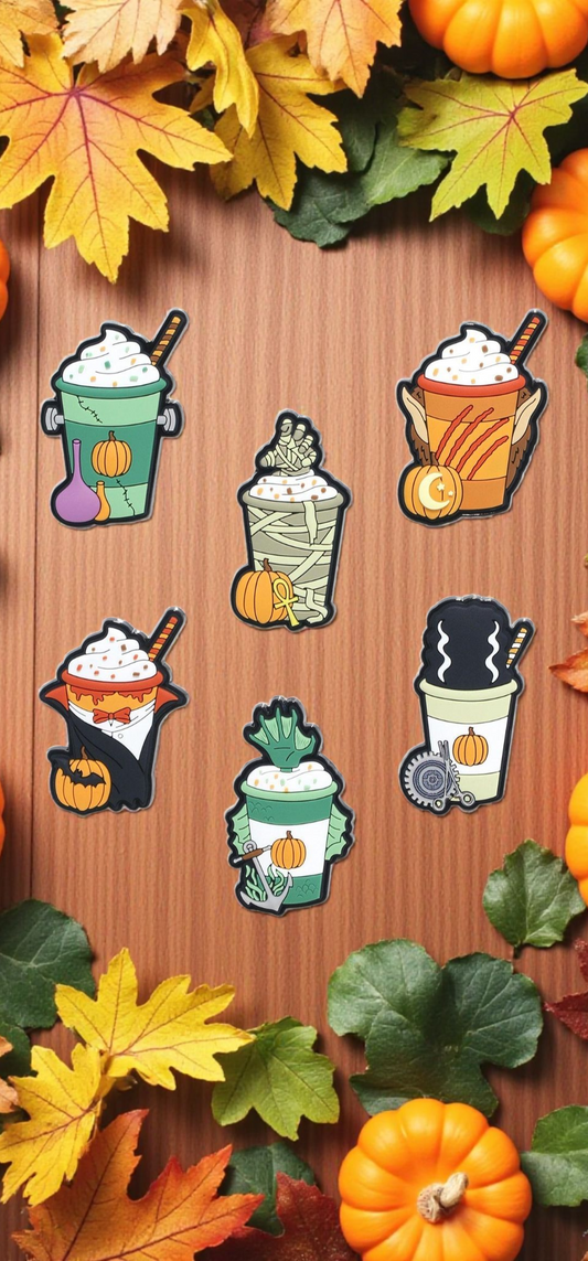 Loungefly Universal Monsters Characters Pumpkin Latte Mystery Pins