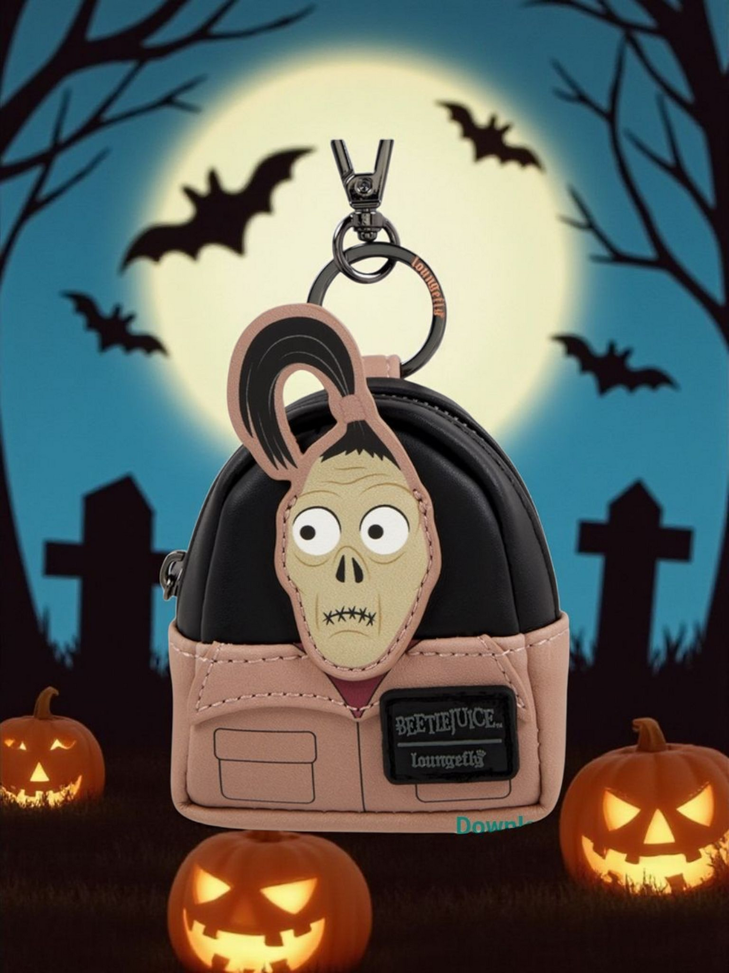 Loungefly Beetlejuice Exclusive Cosplay Mystery Mini Backpack Bag Clips