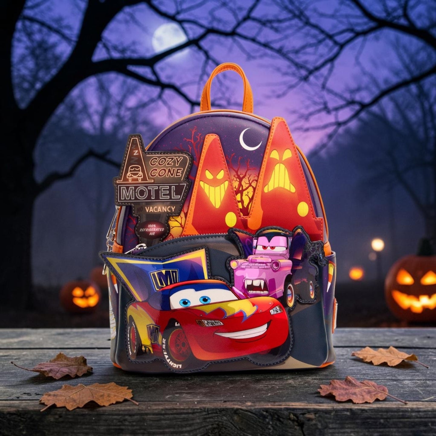 Loungefly Disney Mater and Lightning McQueen Halloween Costumes Backpack