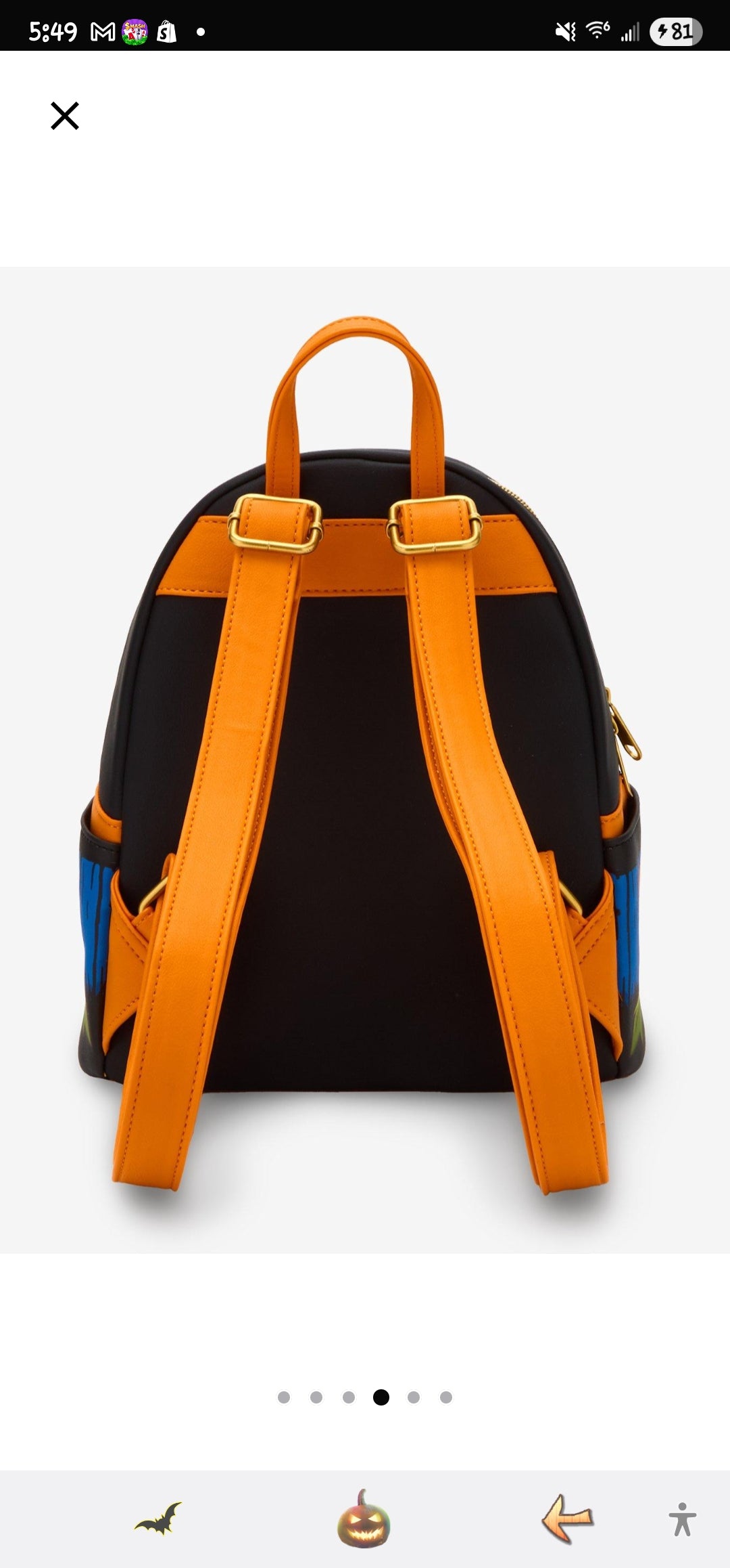 Loungefly Disney Mickey and Friends Pumpkin Halloween Backpack