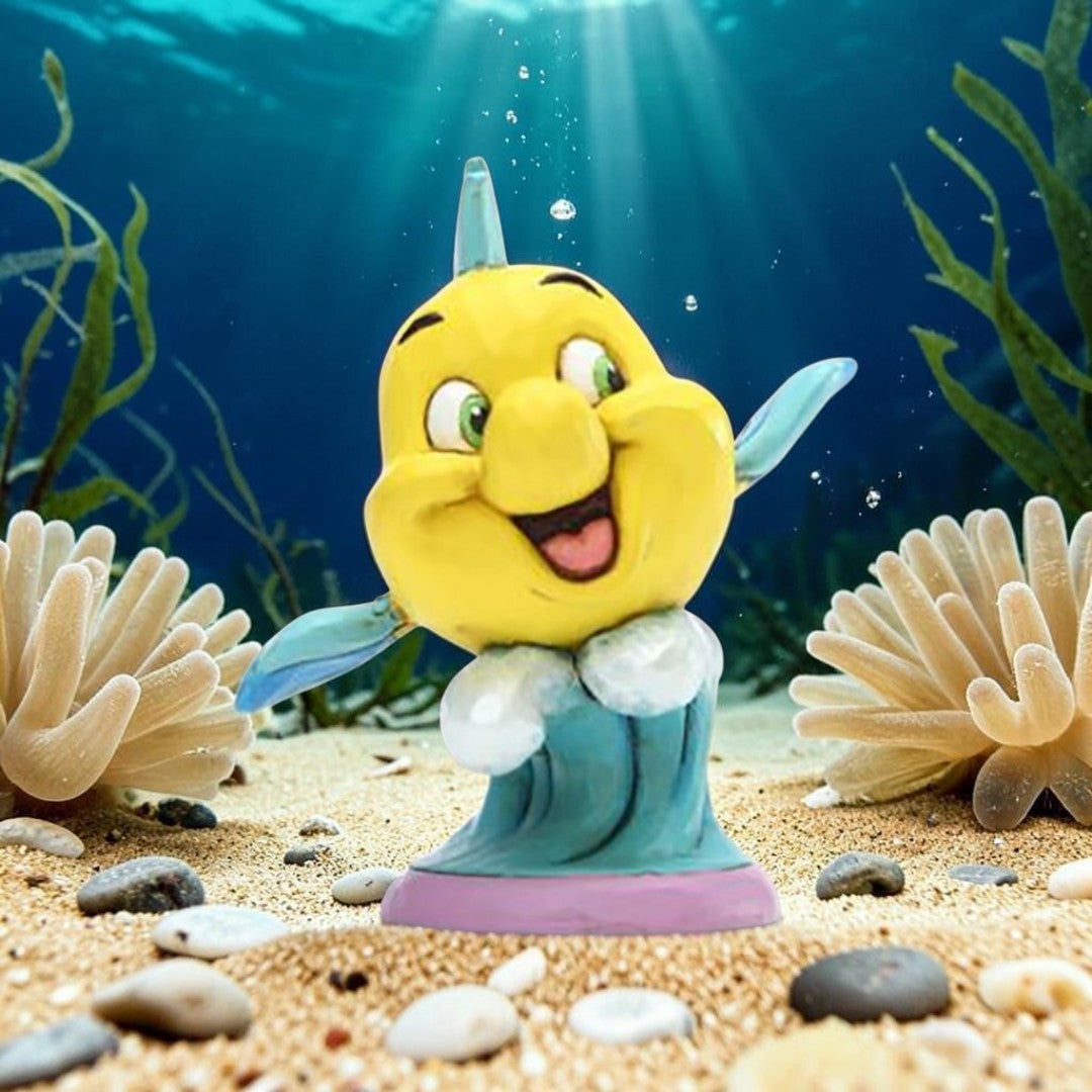 Jim Shore Disney The Little Mermaid Flounder Personality Pose Figure