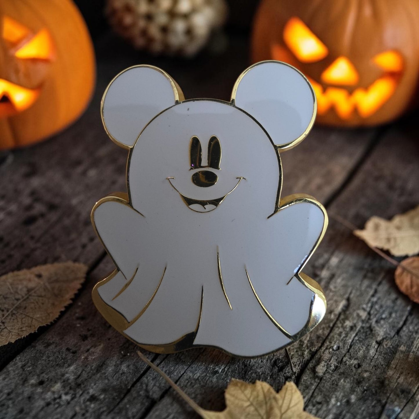 Loungefly Disney Mickey and Friends as Ghosts, Glow in the Dark Mystery Pins