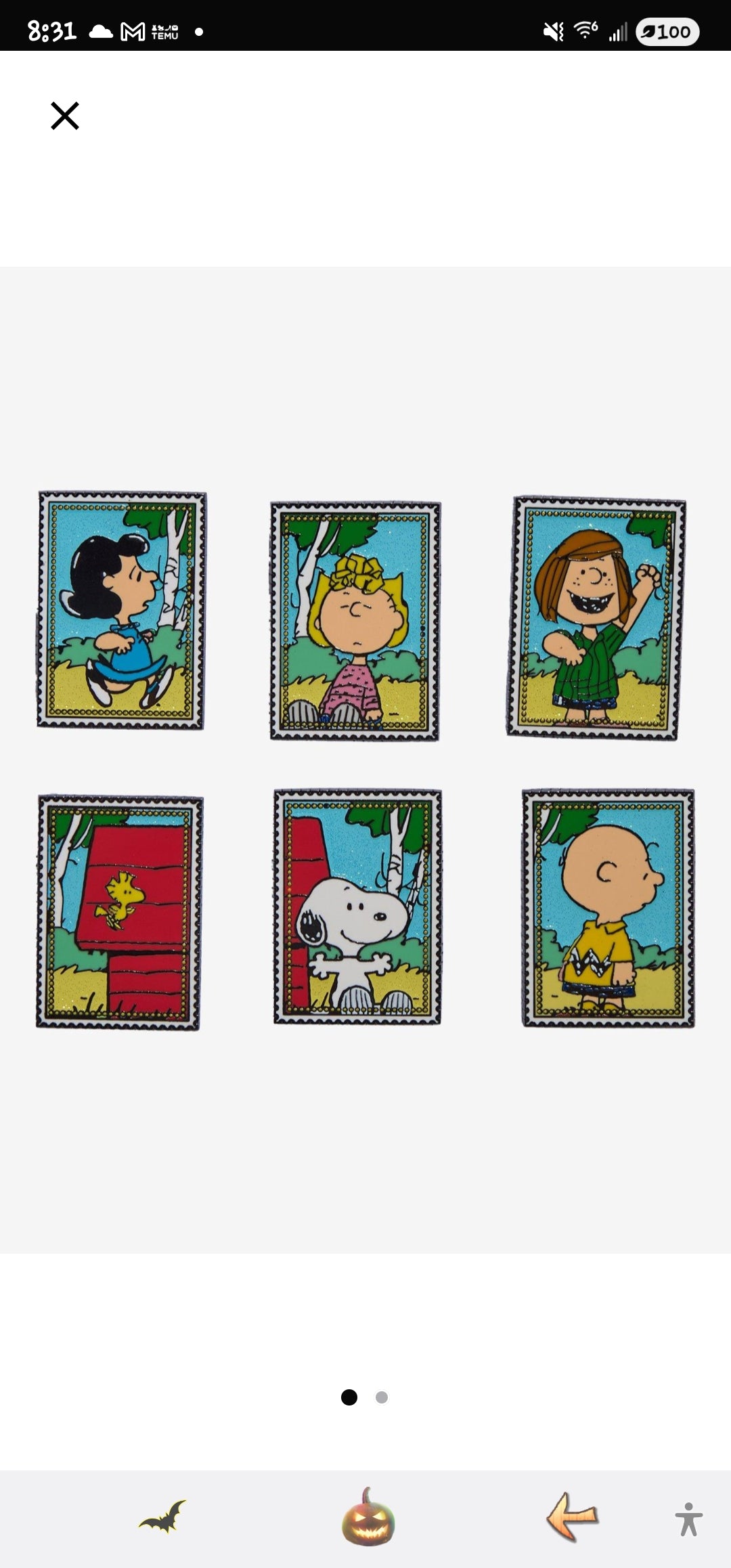 Loungefly Peanuts Characters Postage Stamps Mystery Pins