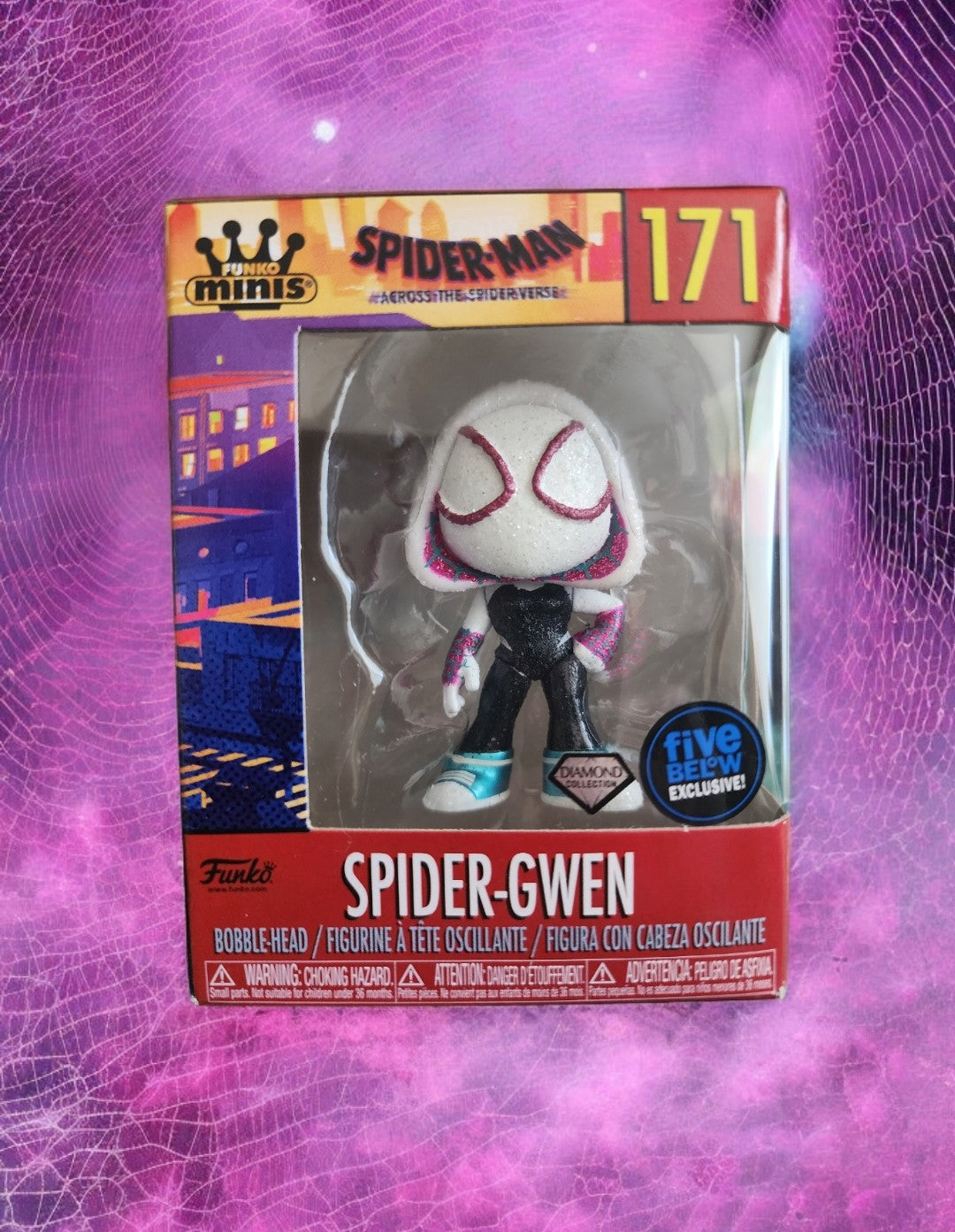 Funko Pop Minis Marvel Spider-Gwen/Ghost Spider Diamond Figure Five Below Exclusive