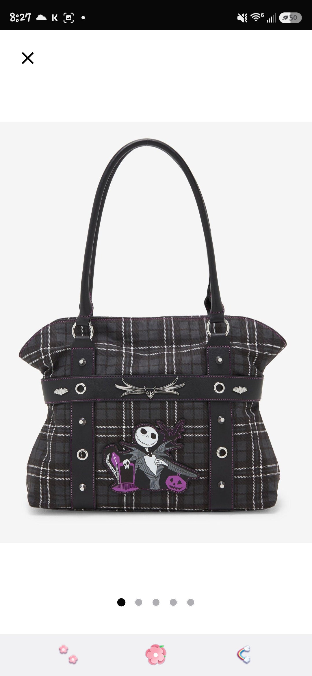 Loungefly Disney Nightmare Before Christmas Jack Skellington Satchel Bag