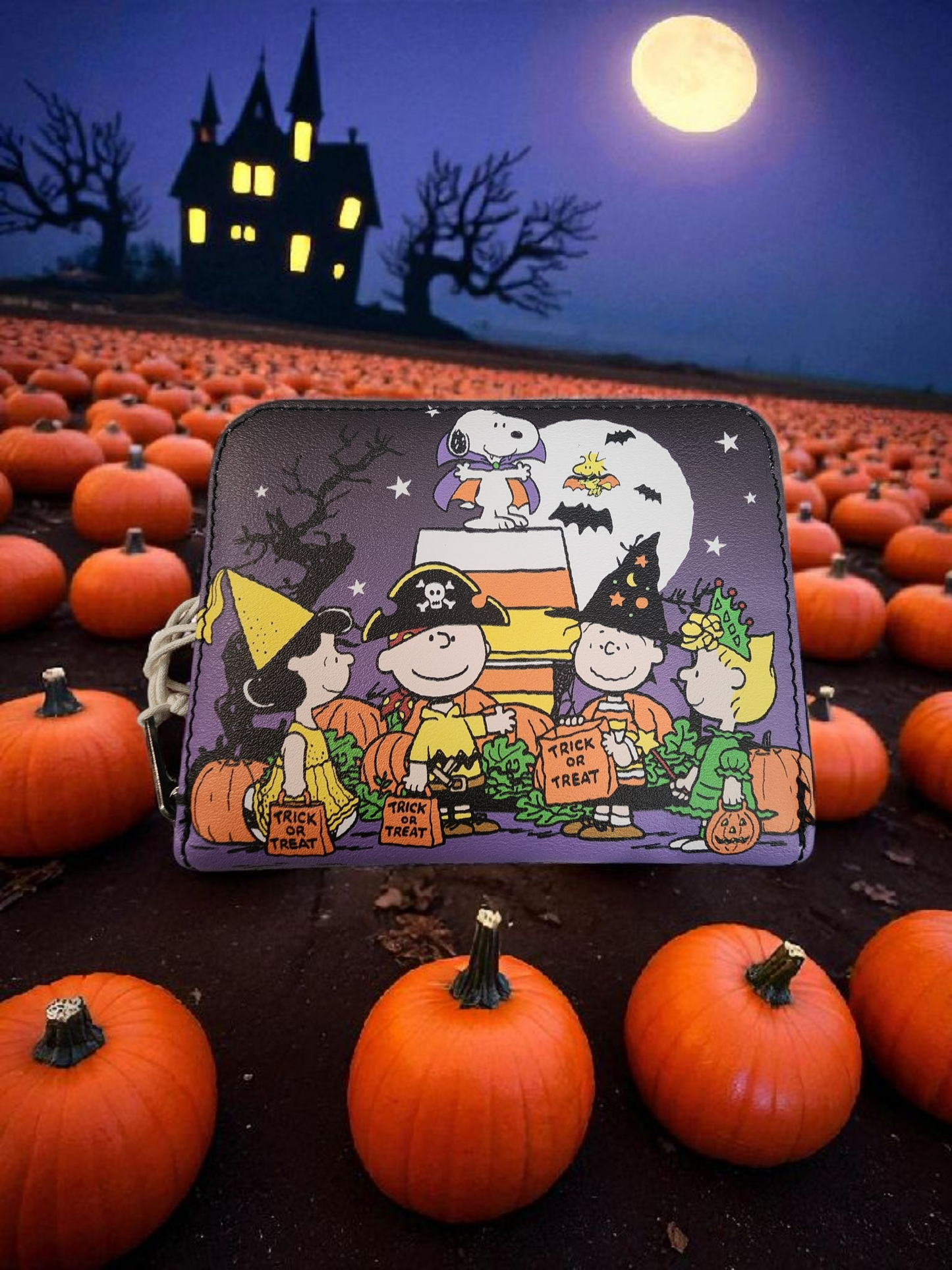 Loungefly Peanuts Characters Trick or Treat Wallet