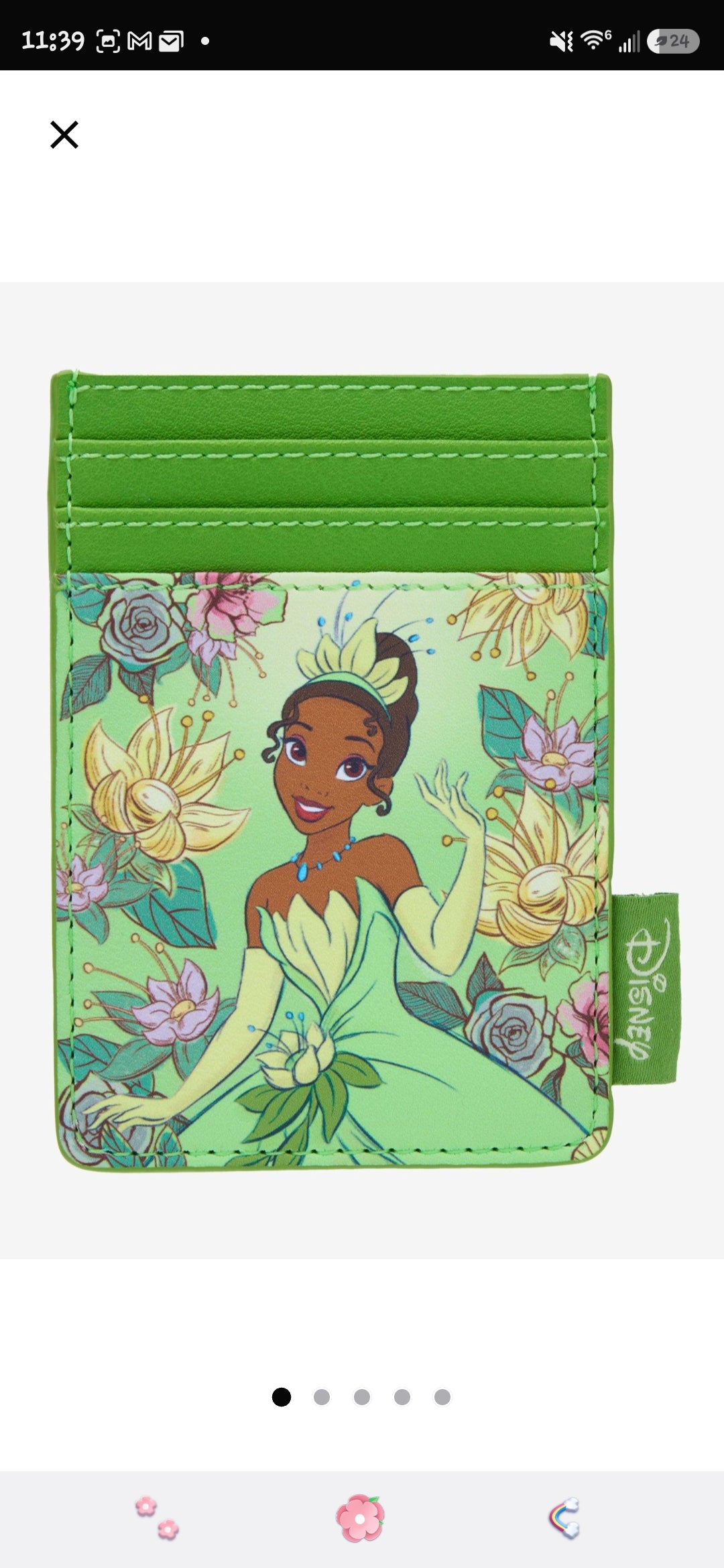 Loungefly Disney Princess Tiana Floral Card Holder