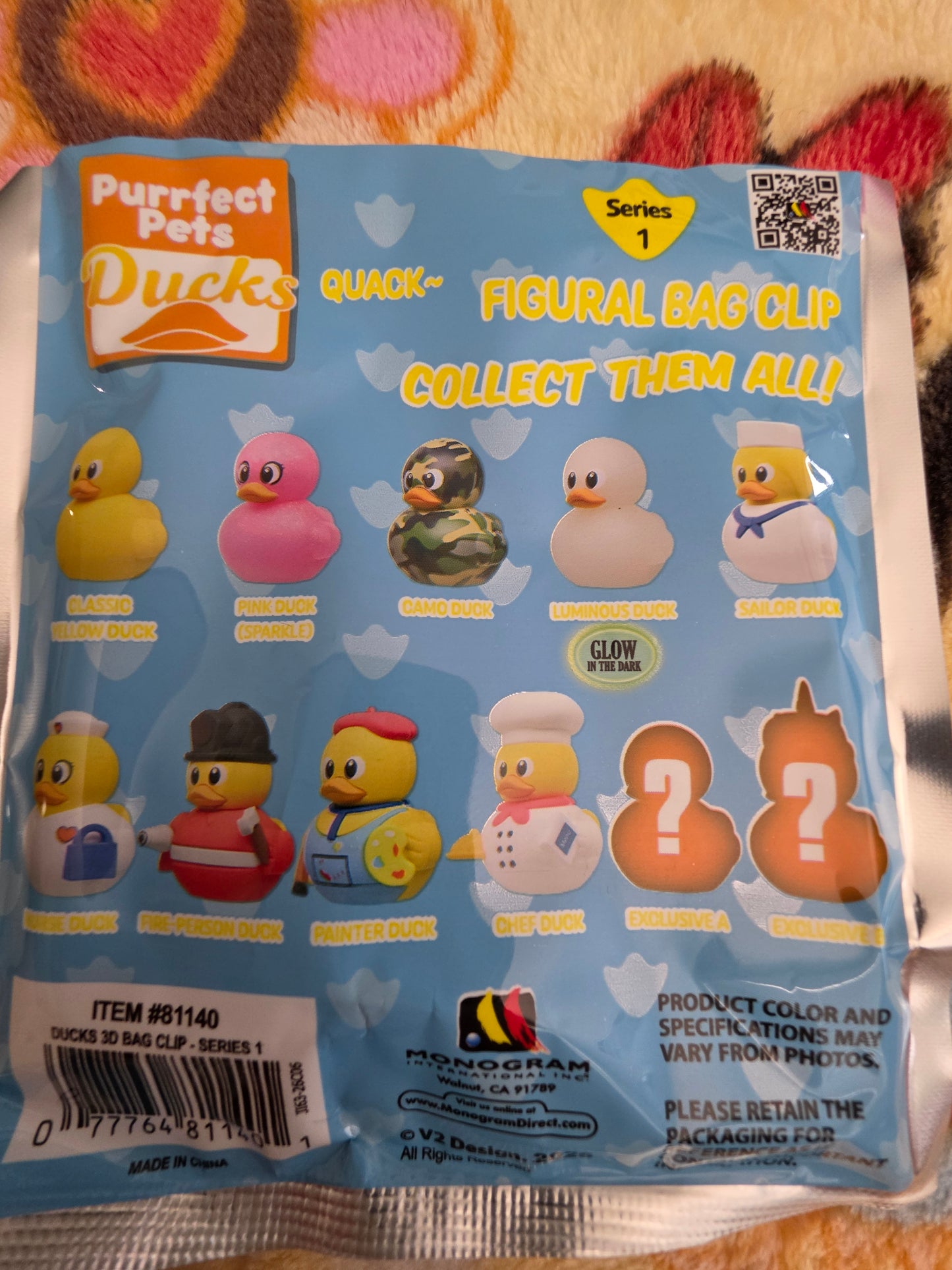 Yellow Duckies 3D Foam Bag Clips