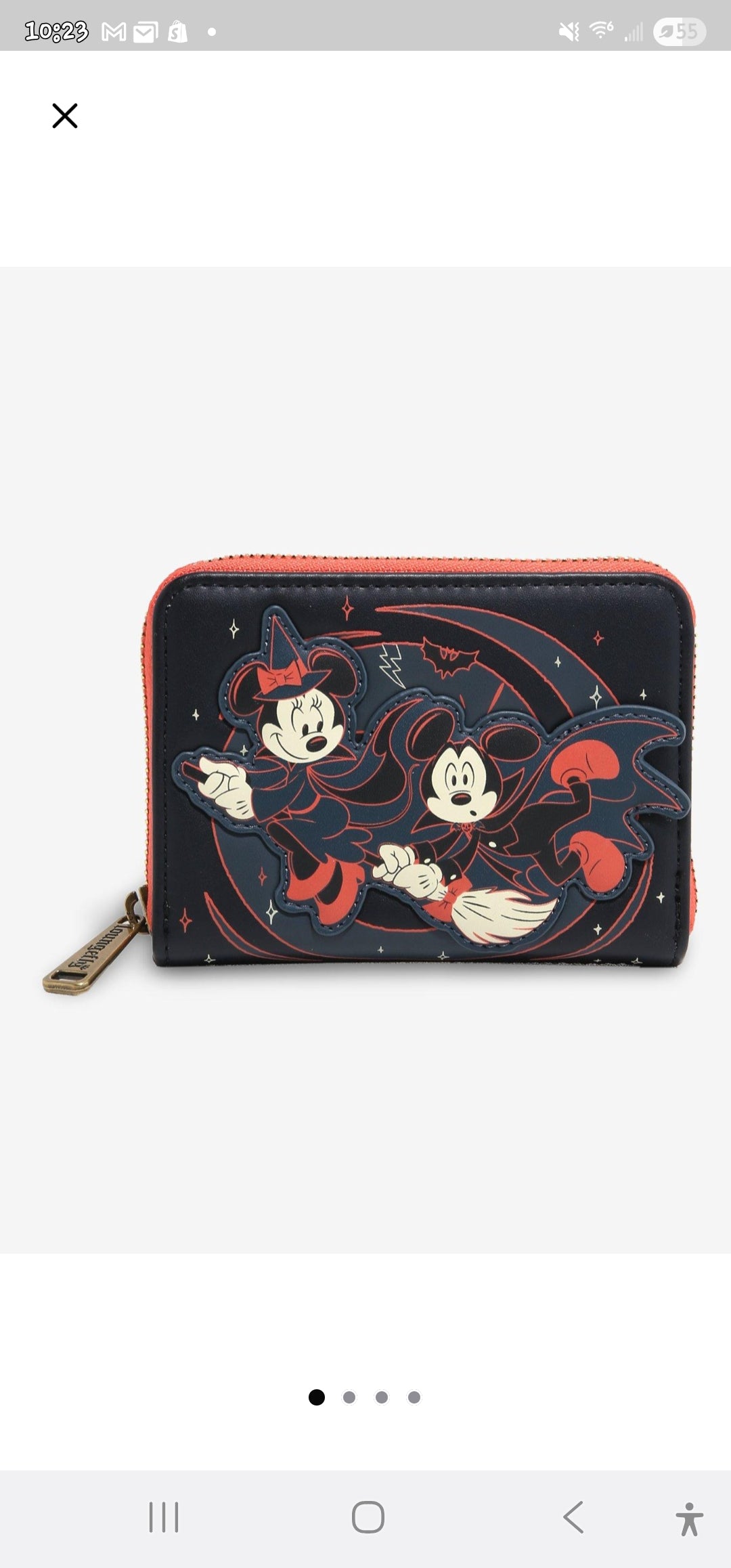Loungefly Disney Mickey and Minnie Halloween Wallet
