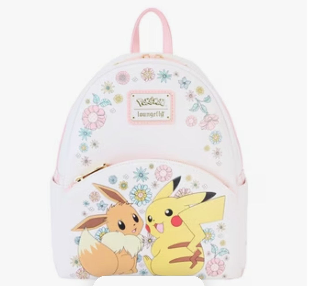 Loungefly Pokemon Pikachu and Eevee Floral Backpack Exclusive