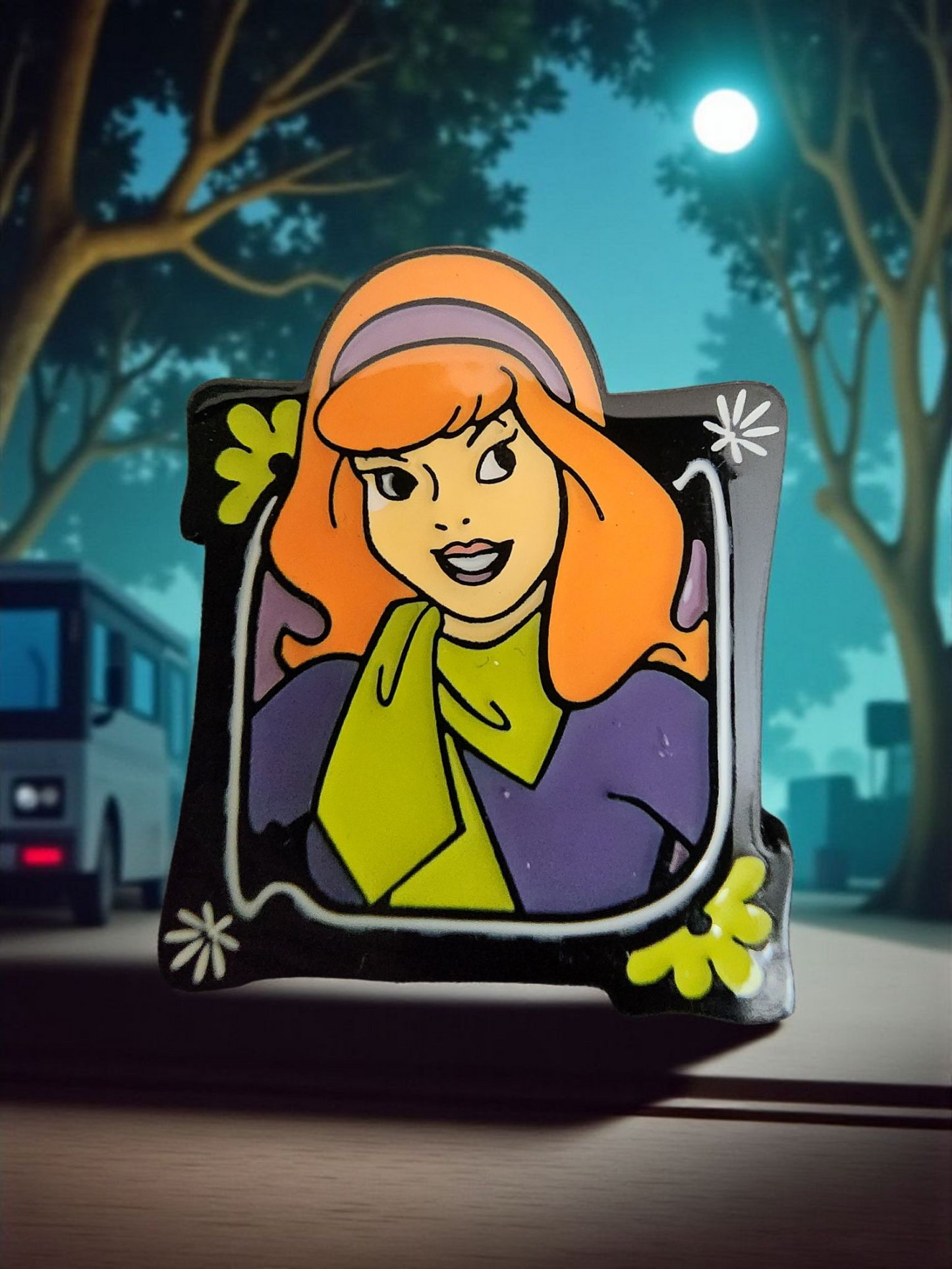 Scooby-Doo Characters In Floral Frames Mystery Pins