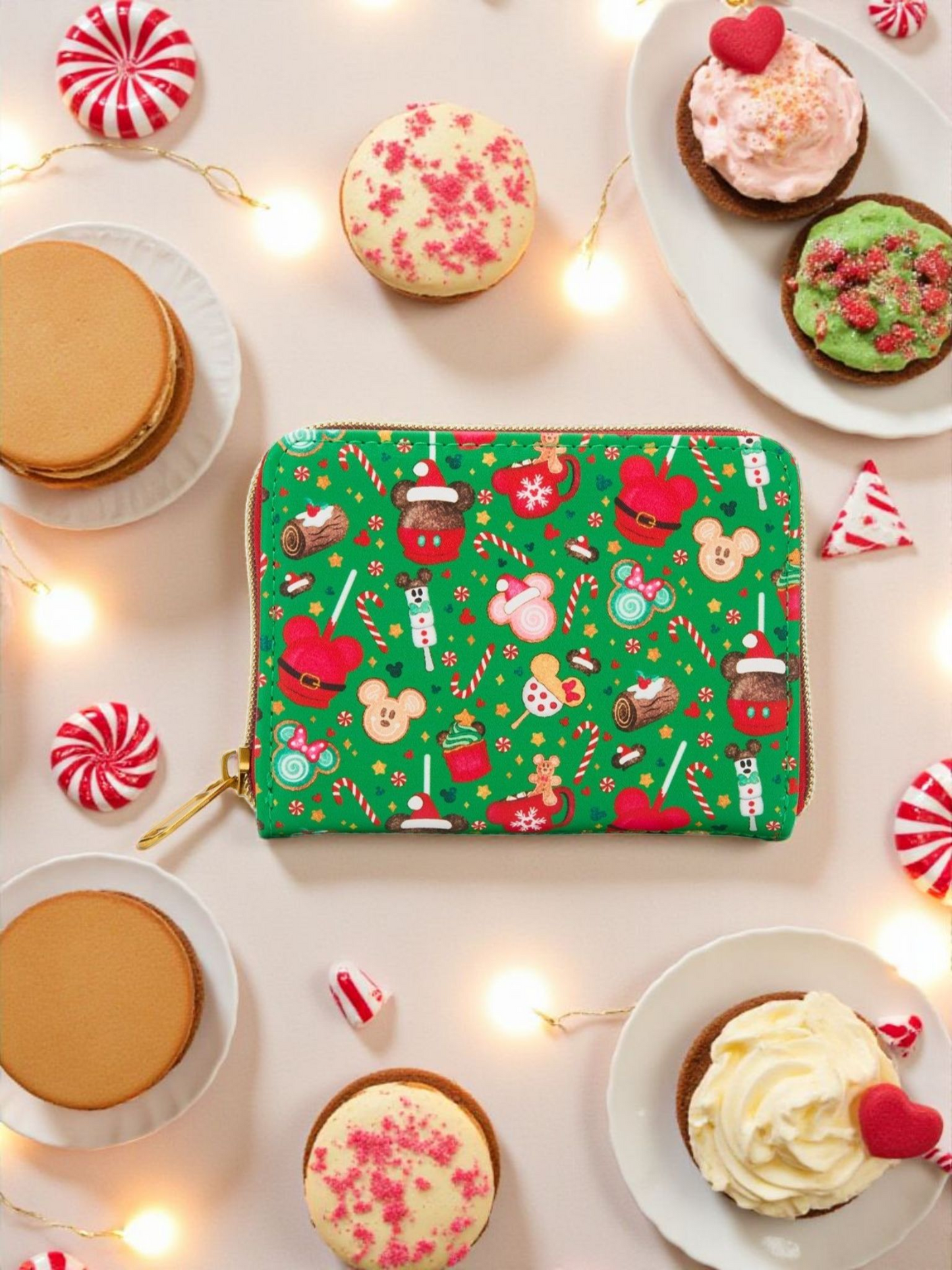 Loungefly Disney Mickey and Minnie Holiday Treats Wallet