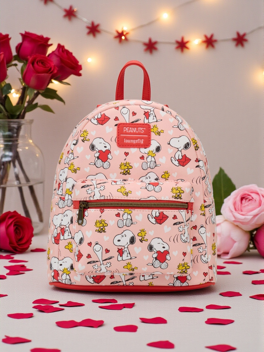 Loungefly Peanuts Snoopy and Woodstock Valentine's Backpack