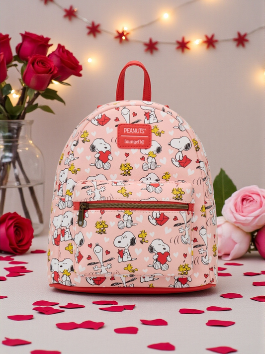 Loungefly Peanuts Snoopy and Woodstock Valentine's Backpack
