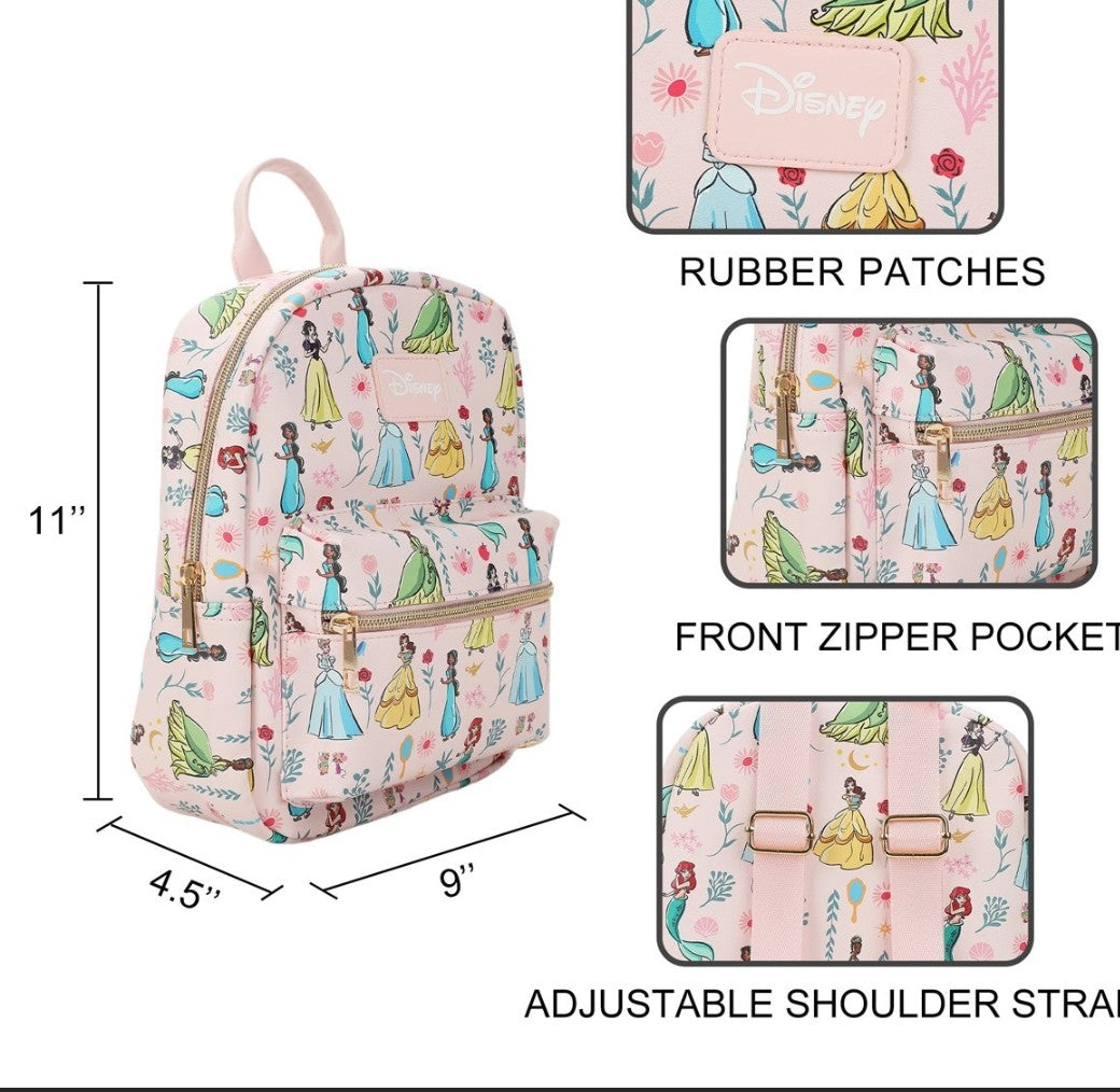 Disney Princesses All Over Print Mini-Backpack