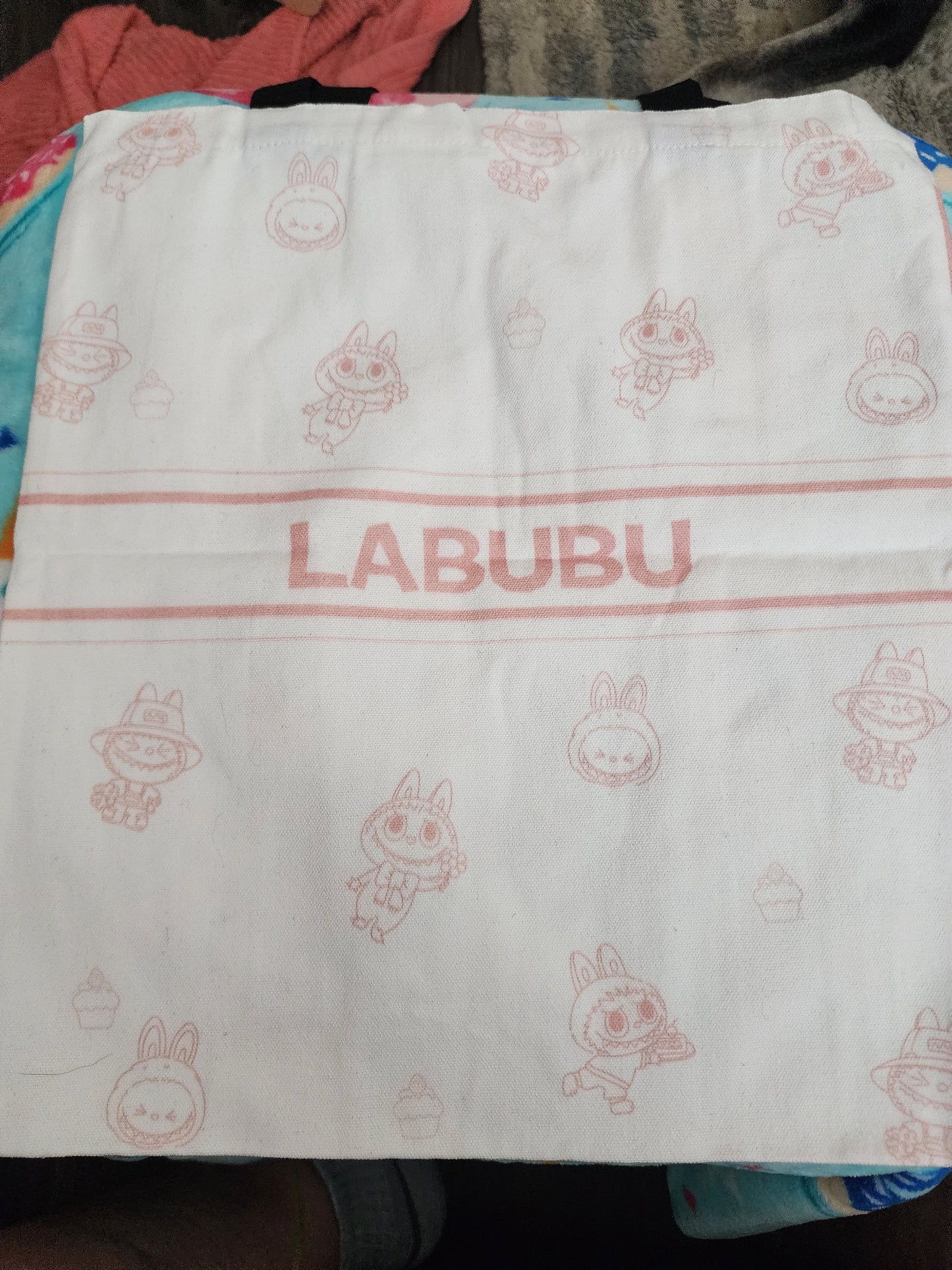 Labubu Group Shot Canvas Tote Bag/Book Bag