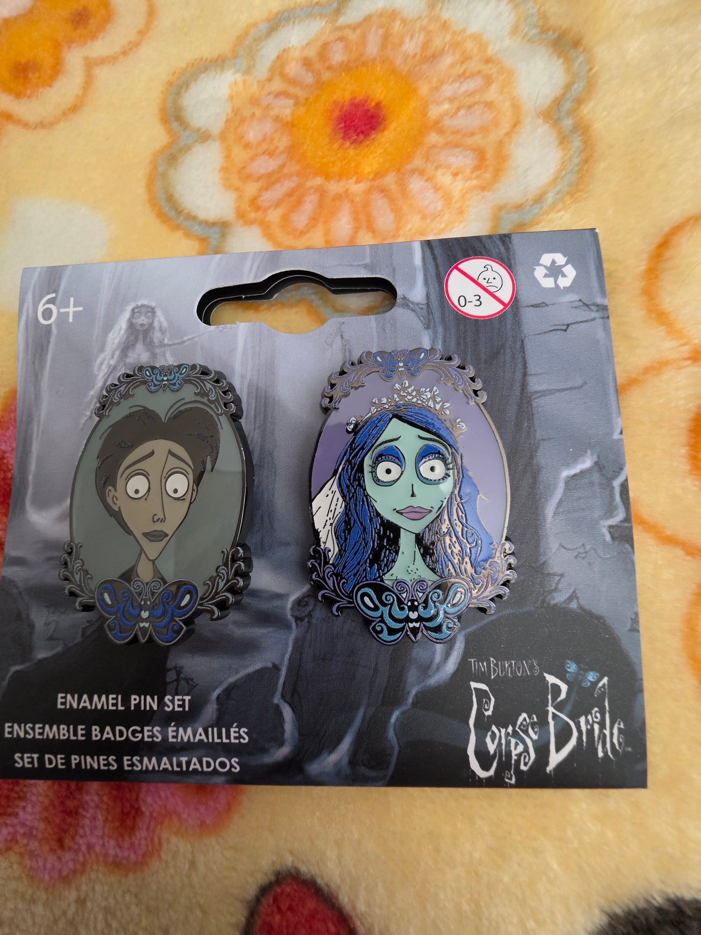 Corpse Bride Emily and Victor Pin Set