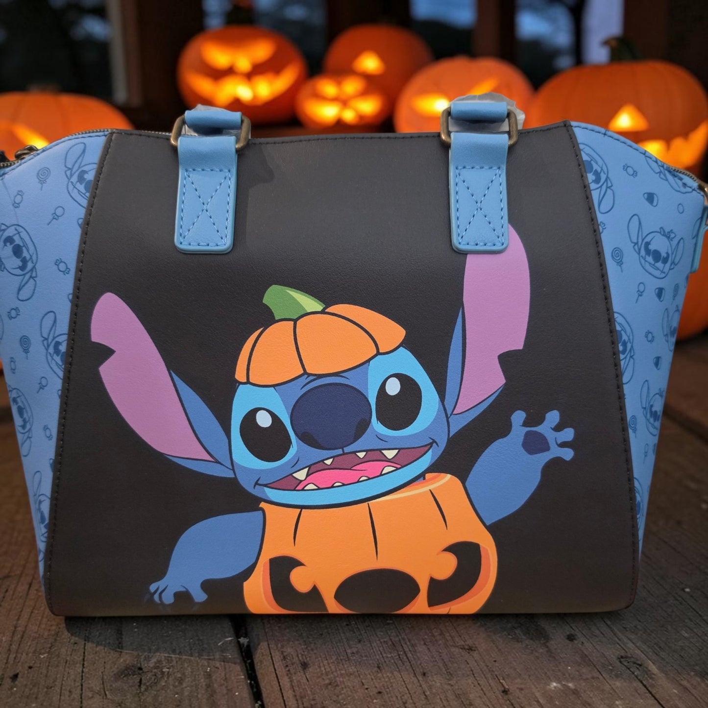 Loungefly Disney Stitch as a Pumpkin Halloween Handbag