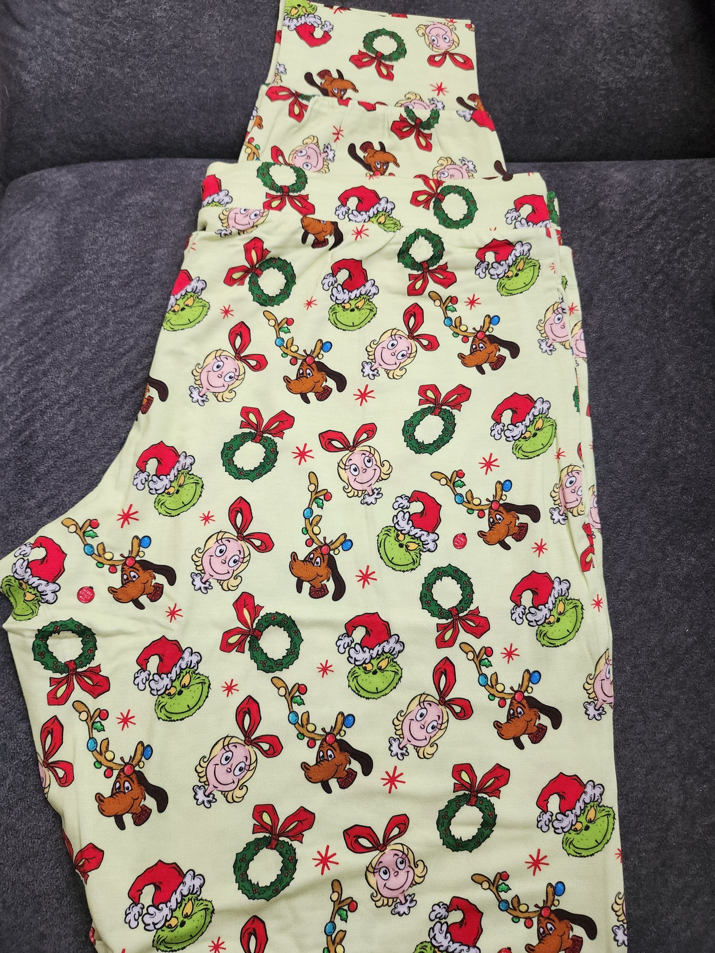 CP Dr Seuss The Grinch and Cindy Lou Who Holiday Jogger Leggings