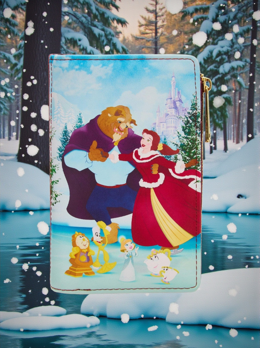 Loungefly Disney Beauty and the Beast Winter Ice Skating Wallet