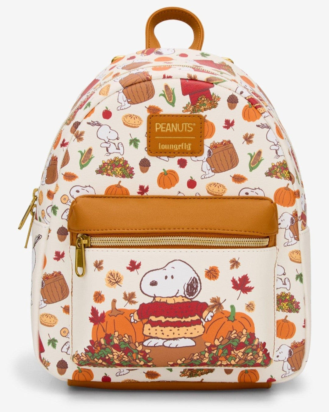 Loungefly Peanuts Snoopy in Fluffy Sweater Thanksgiving Backpack