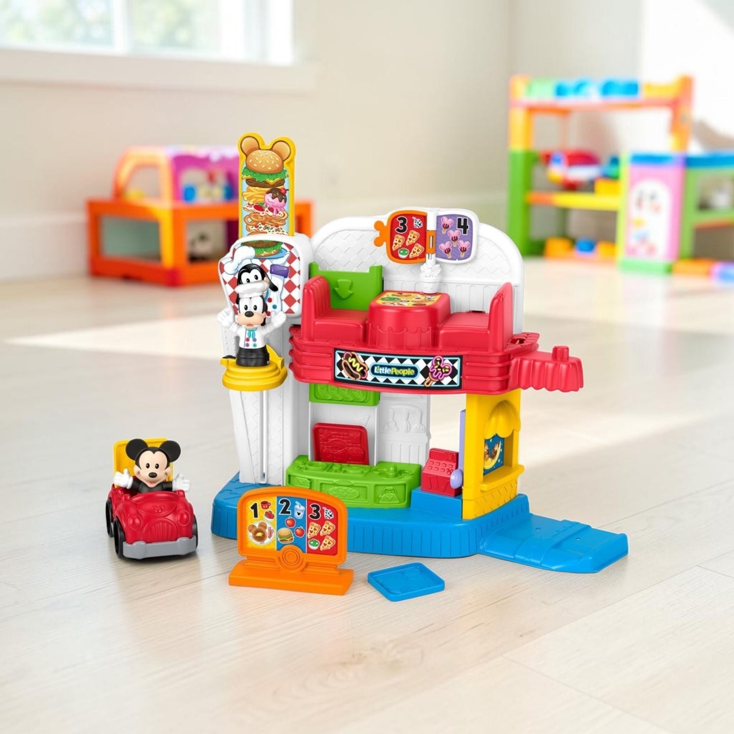 Fisher-Price Disney Jr. Mickey & Goofy's Silly Sounds Diner Playset