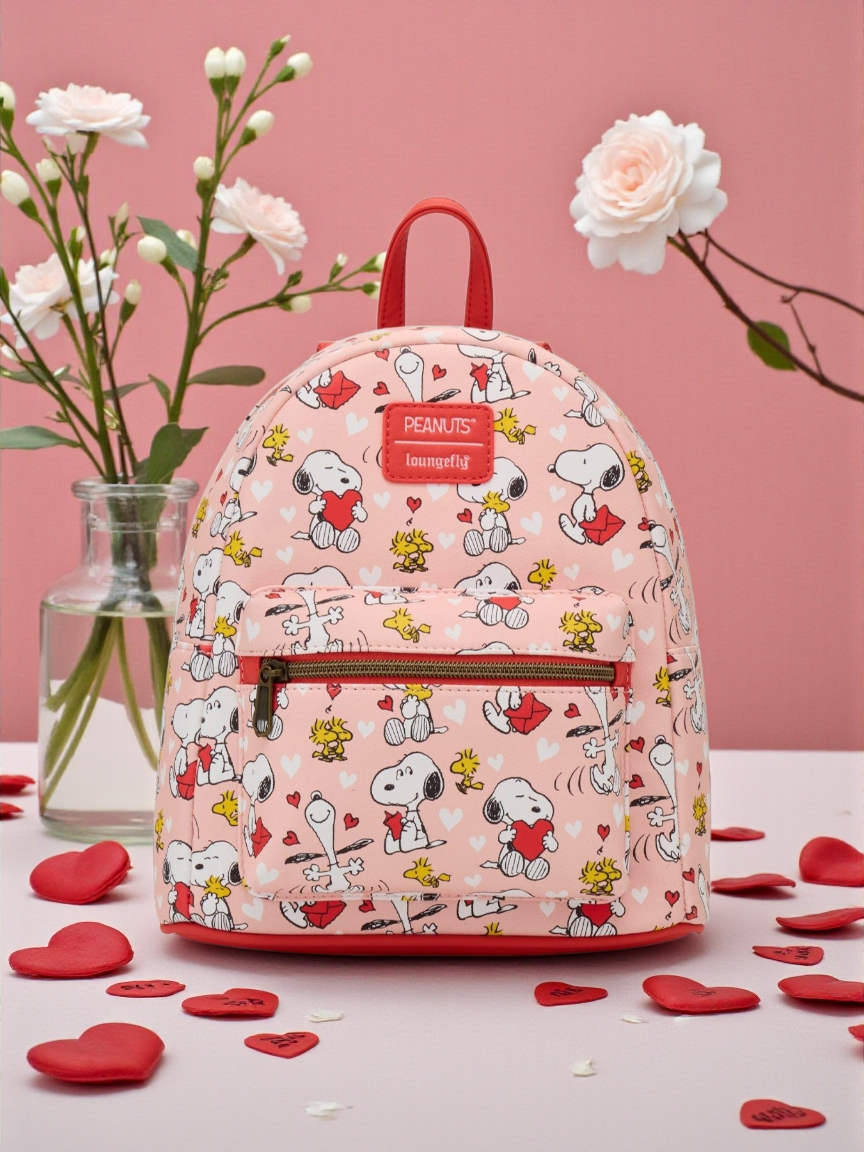Loungefly Peanuts Snoopy and Woodstock Valentine's Backpack