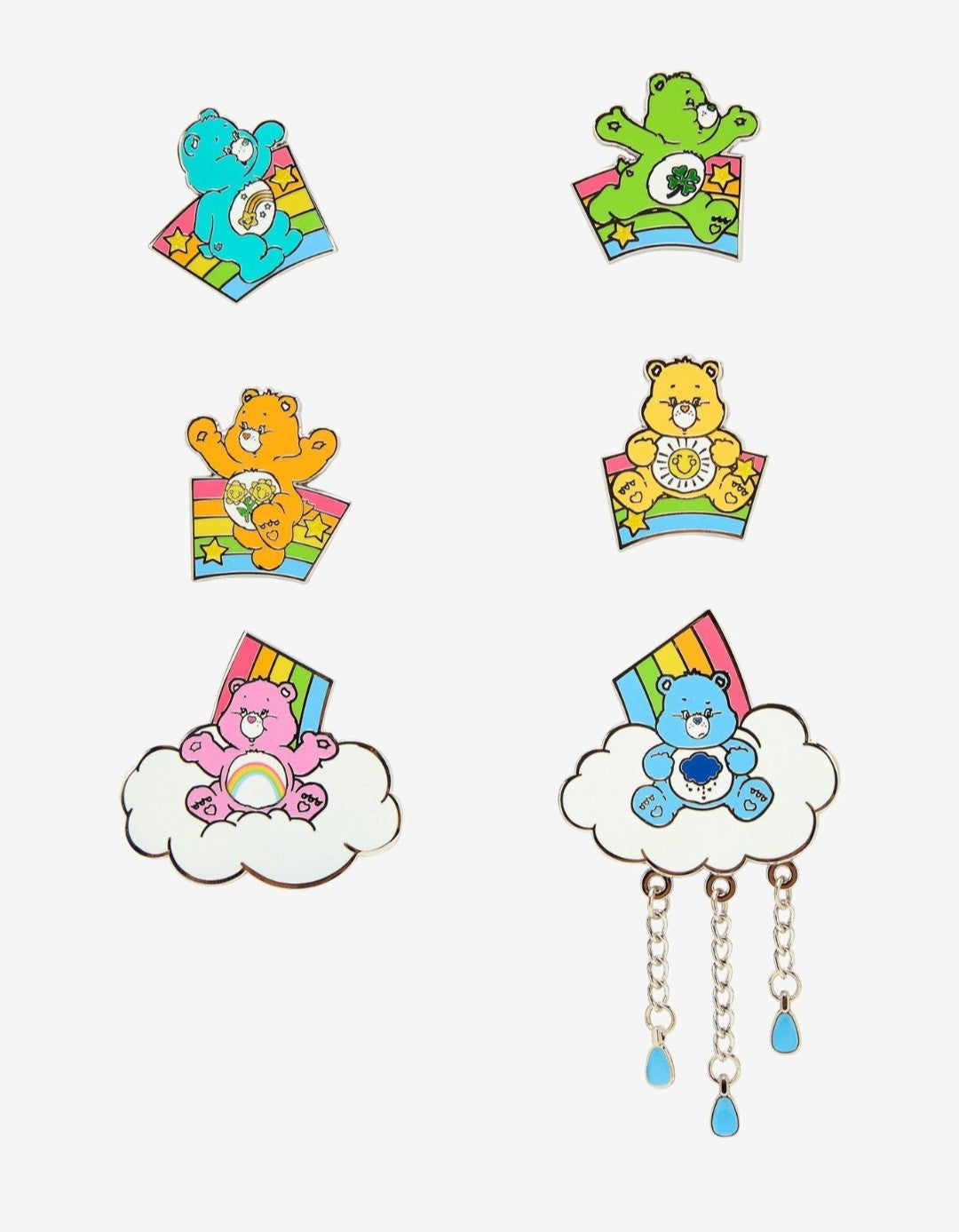 Loungefly Care Bears Rainbow Puzzle Mystery Pins