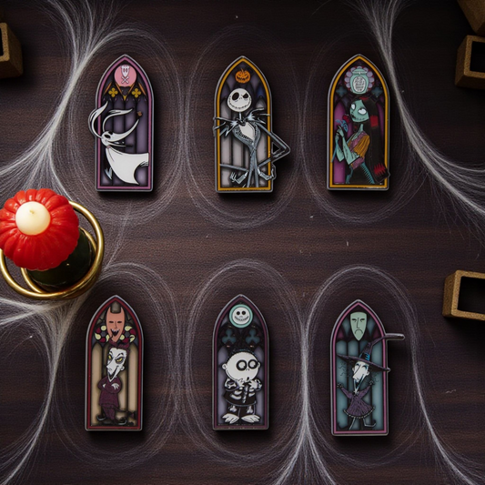 Loungefly Disney Nightmare Before Christmas Stained Glass Window Mystery Pins