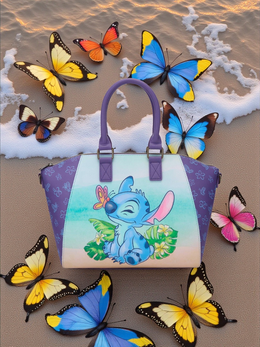 Loungefly Disney Tropical Stitch With Butterfly Handbag