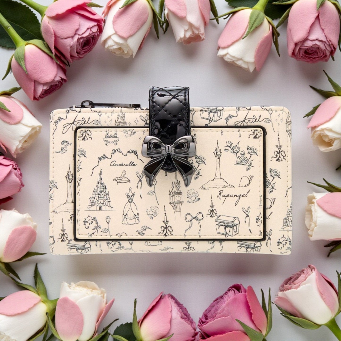 Loungefly Disney Princess Sketches Allover Design Wallet