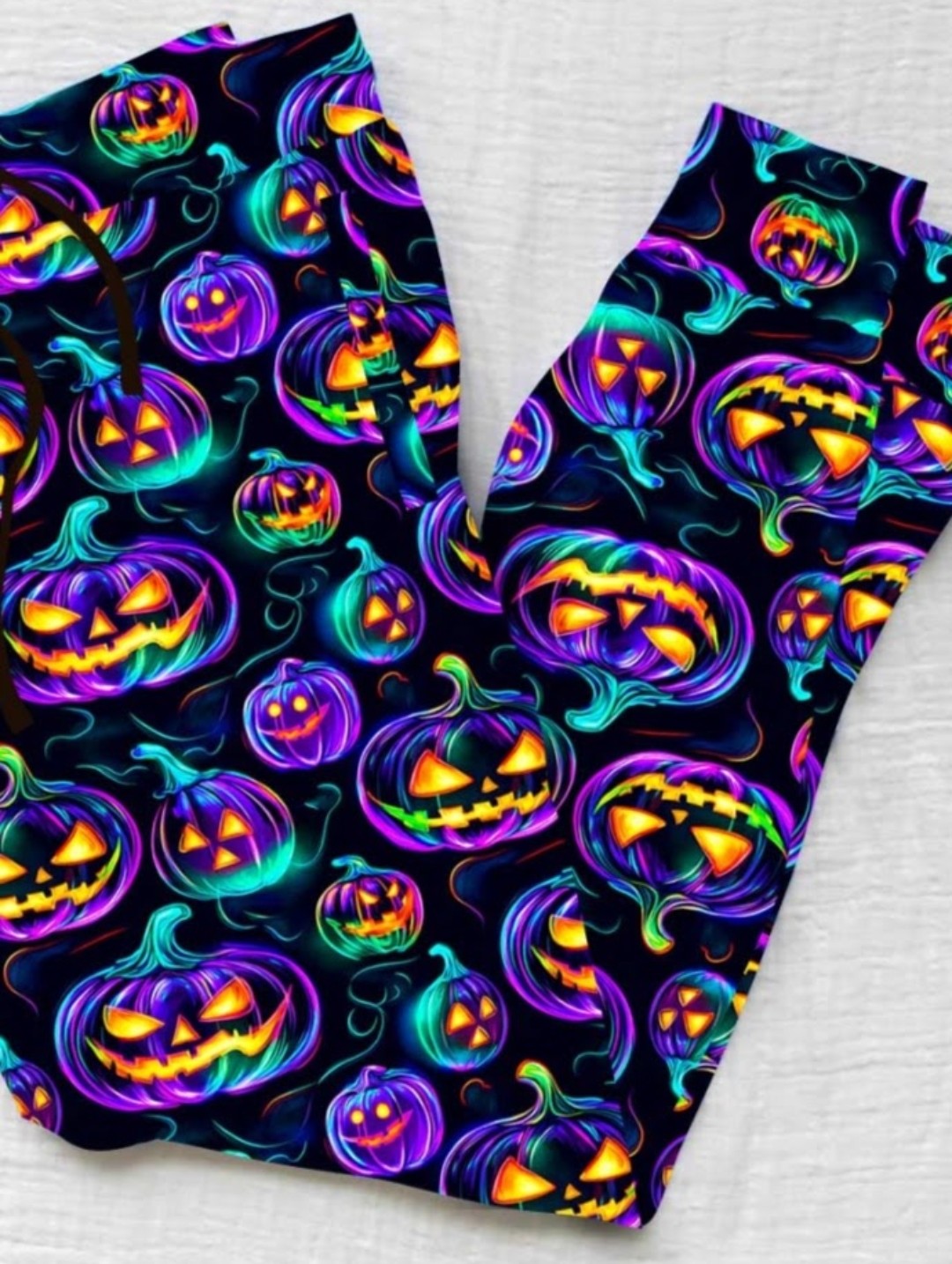 CP Neon Scary Halloween Pumpkin Leggings