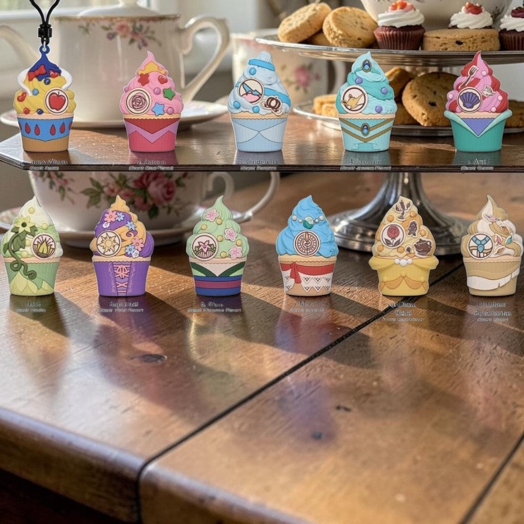 Disney Princesses Cupcakes Series 70 Scented 3D Foam Bag Clips