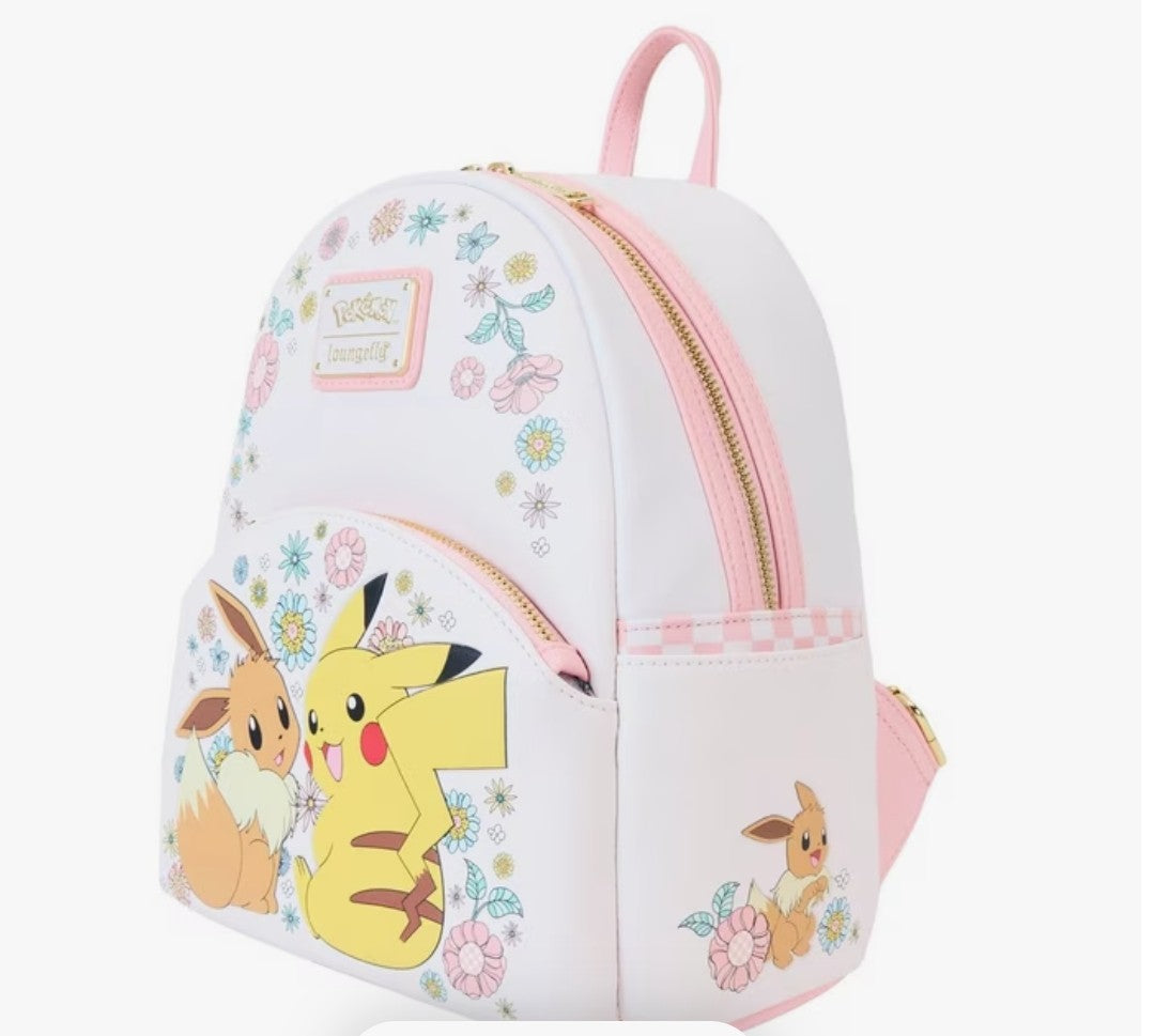 Loungefly Pokemon Pikachu and Eevee Floral Backpack Exclusive